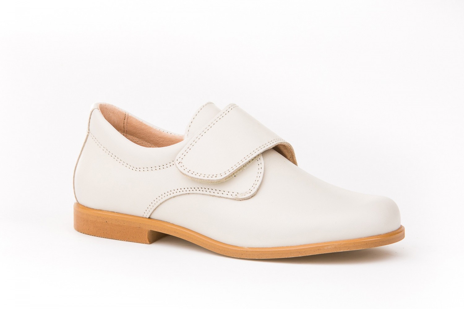 COMUNION VELCRO NIÑO ANGELITOS BEIGE