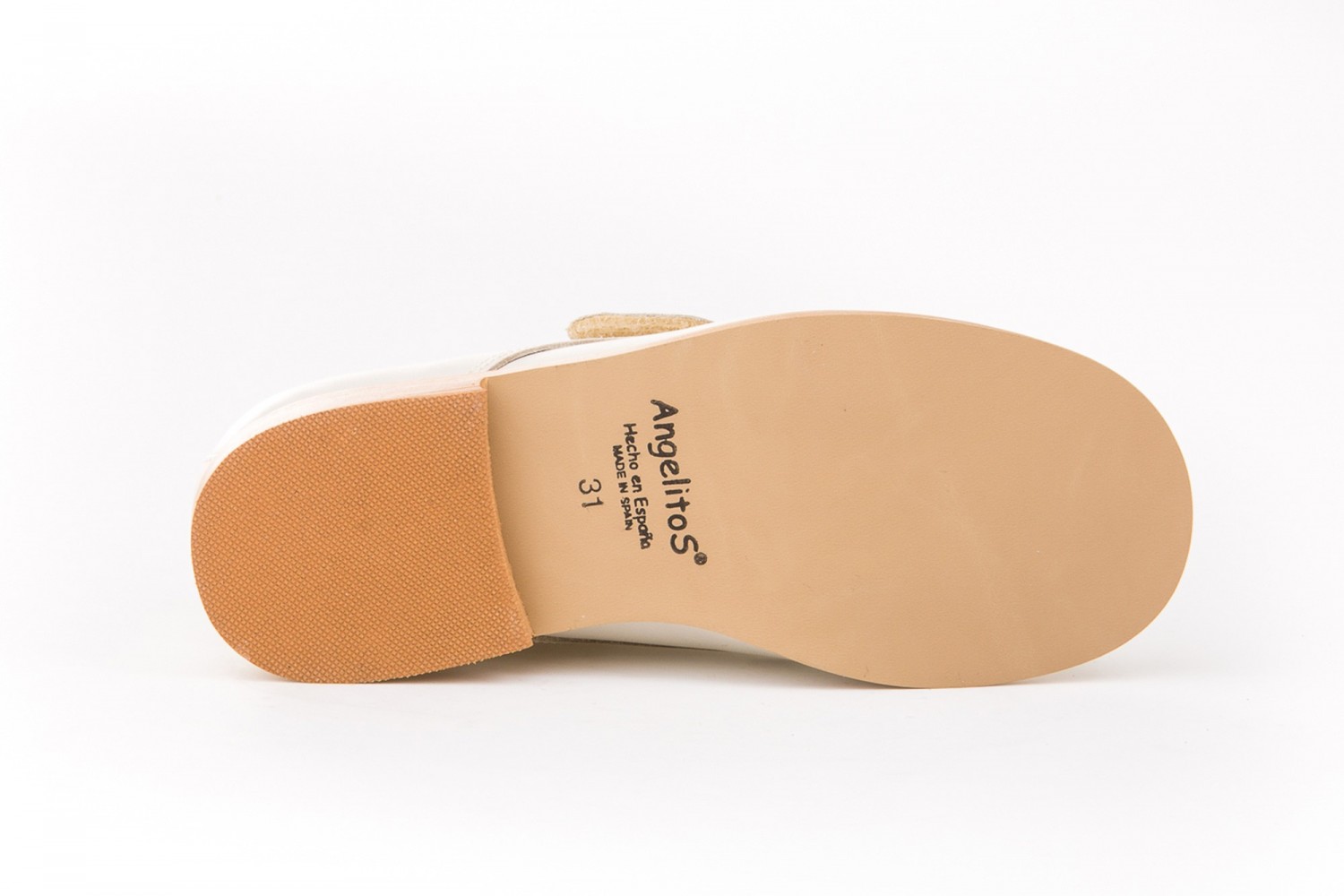 COMUNION VELCRO NIÑO ANGELITOS BEIGE