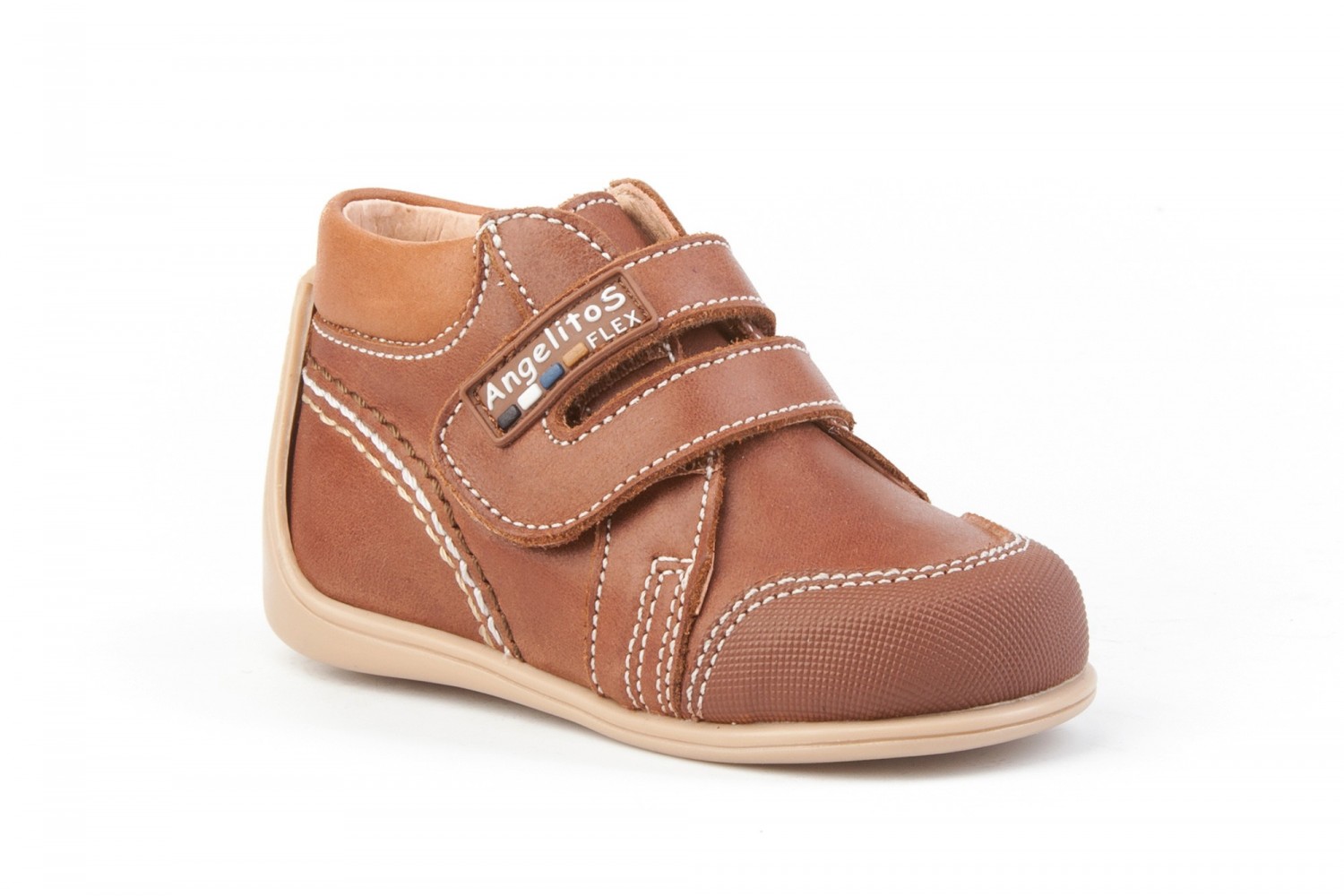 BOTITA VELCRO ANGELITOS CUERO