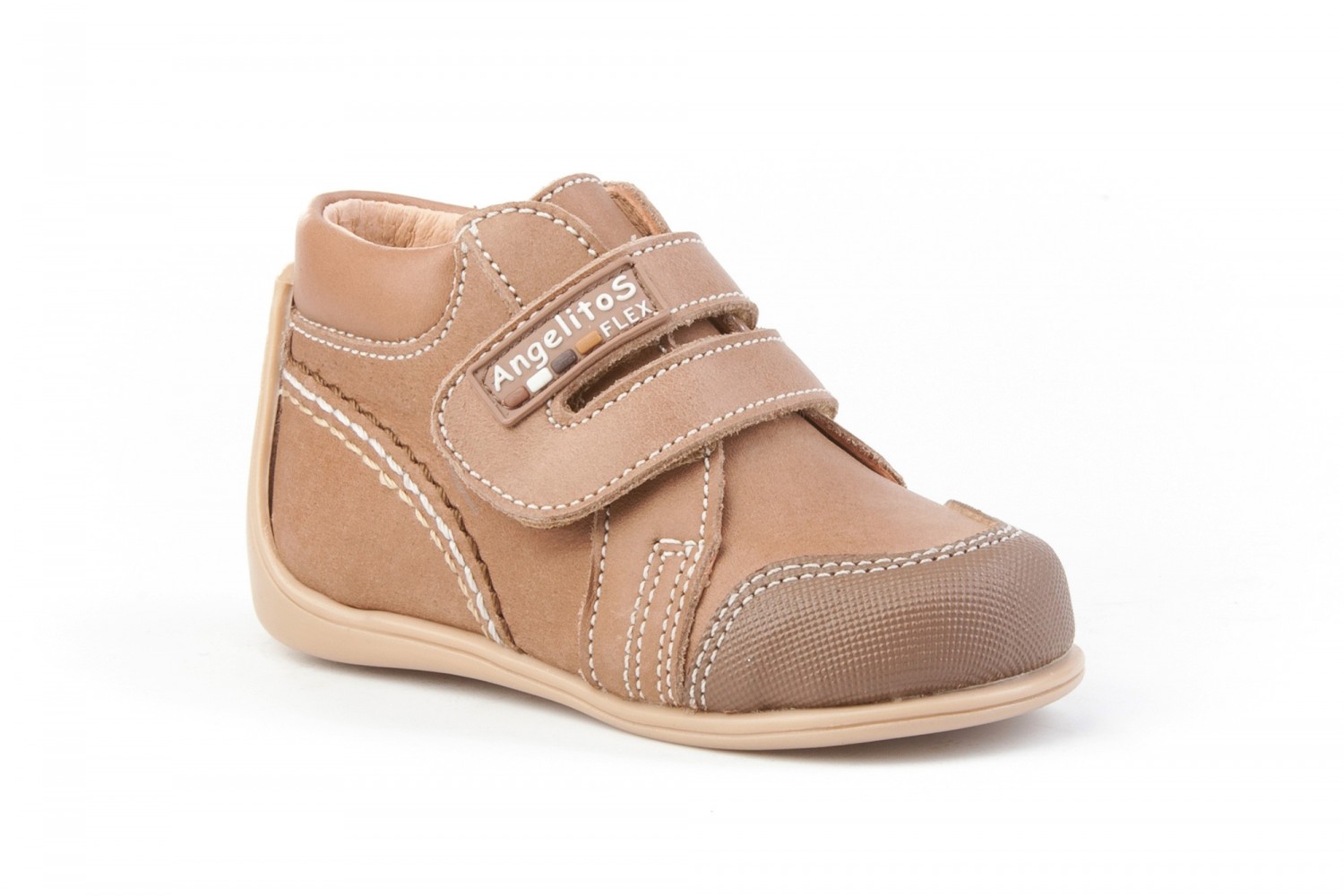BOTITA TAUPE VELCRO ANGELITOS