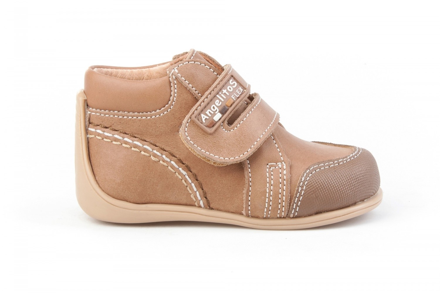 BOTITA VELCRO ANGELITOS TAUPE