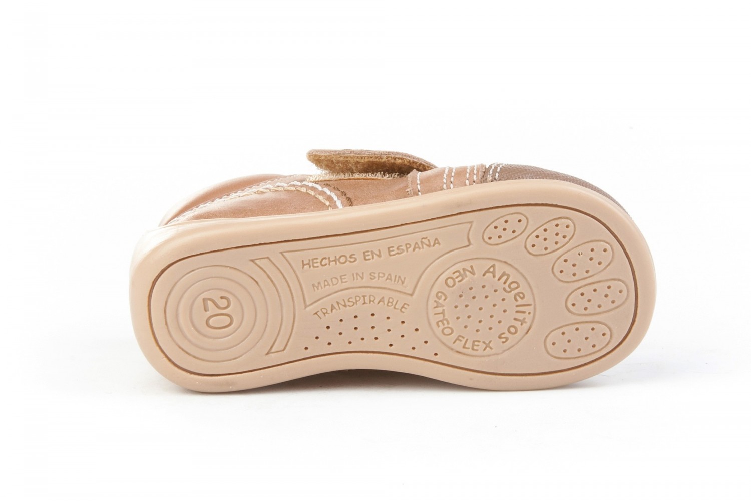 BOTITA TAUPE VELCRO ANGELITOS