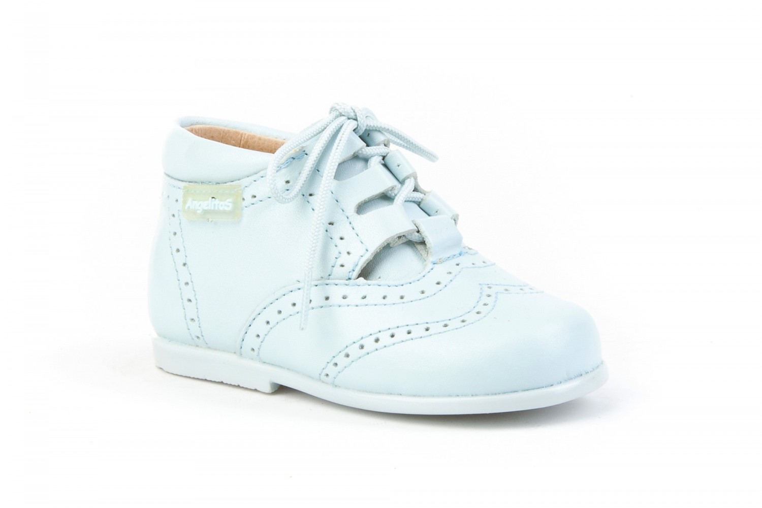 INGLESITA CELESTE BOTA CORDONES ANGELITOS
