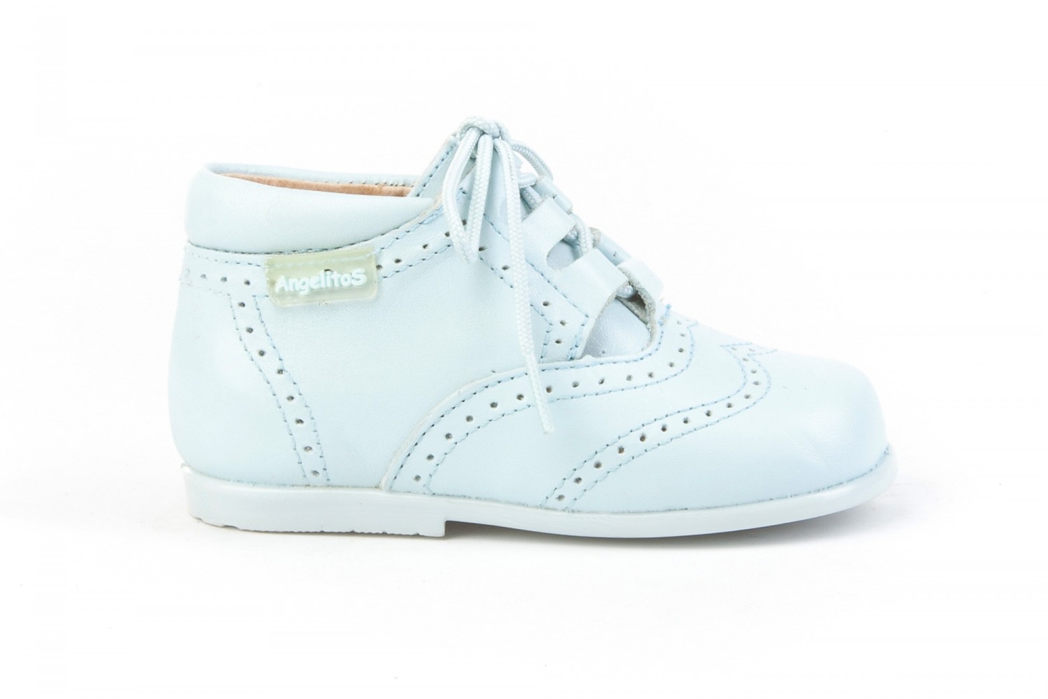 INGLESITA CELESTE BOTA CORDONES ANGELITOS