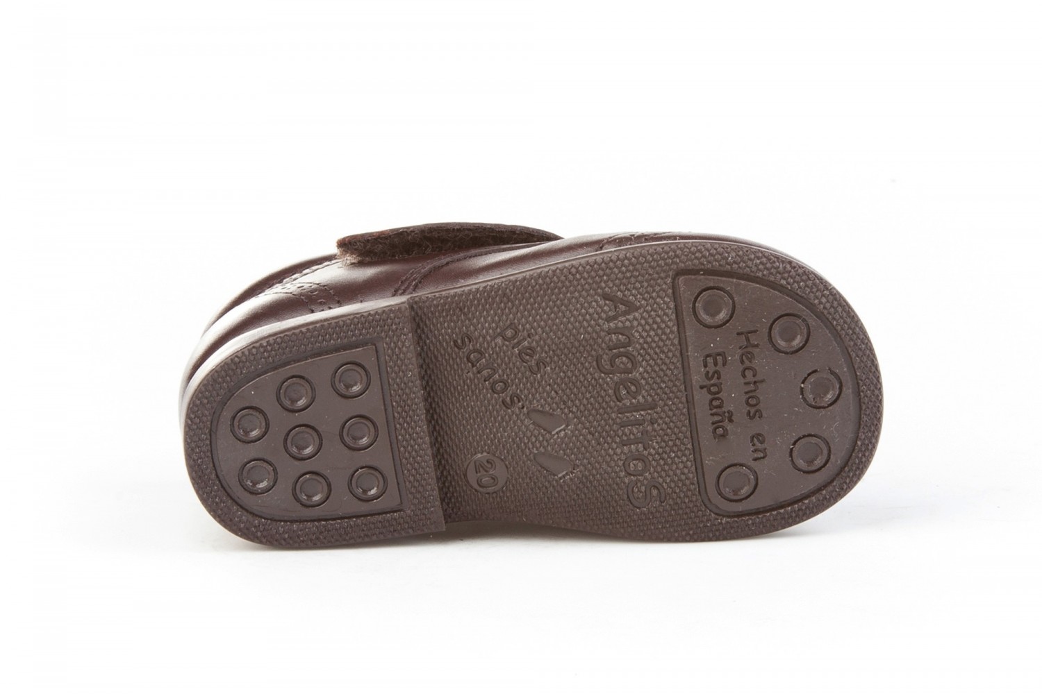 BOTITA MARRONES VELCRO ANGELITOS