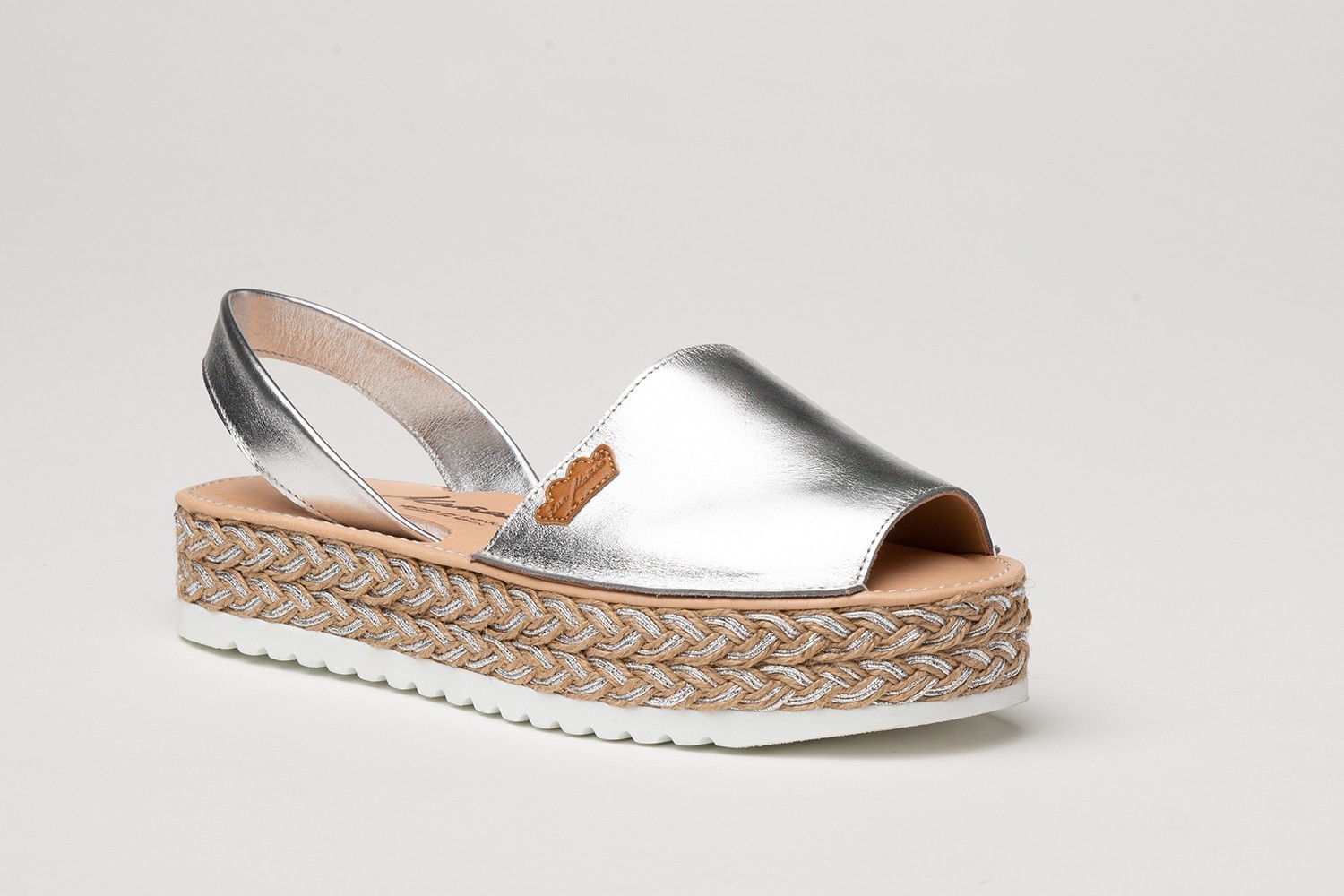 IBICENCA METALIZADA EVA MAÑAS "GEL-MEMORY FOAM" PLATA