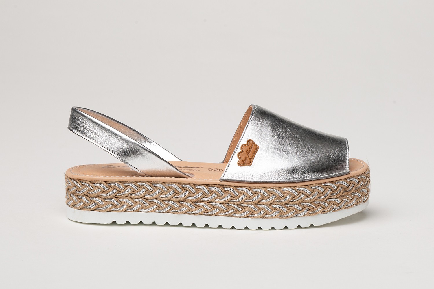 IBICENCA METALIZADA EVA MAÑAS "GEL-MEMORY FOAM" PLATA