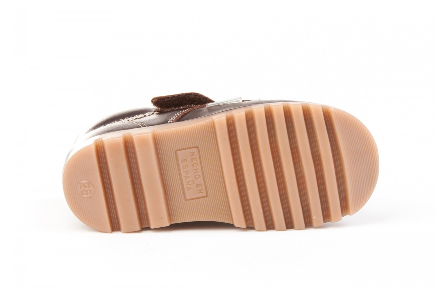 BOTA VELCRO ANGELITOS MARRÓN CHOCOLATE