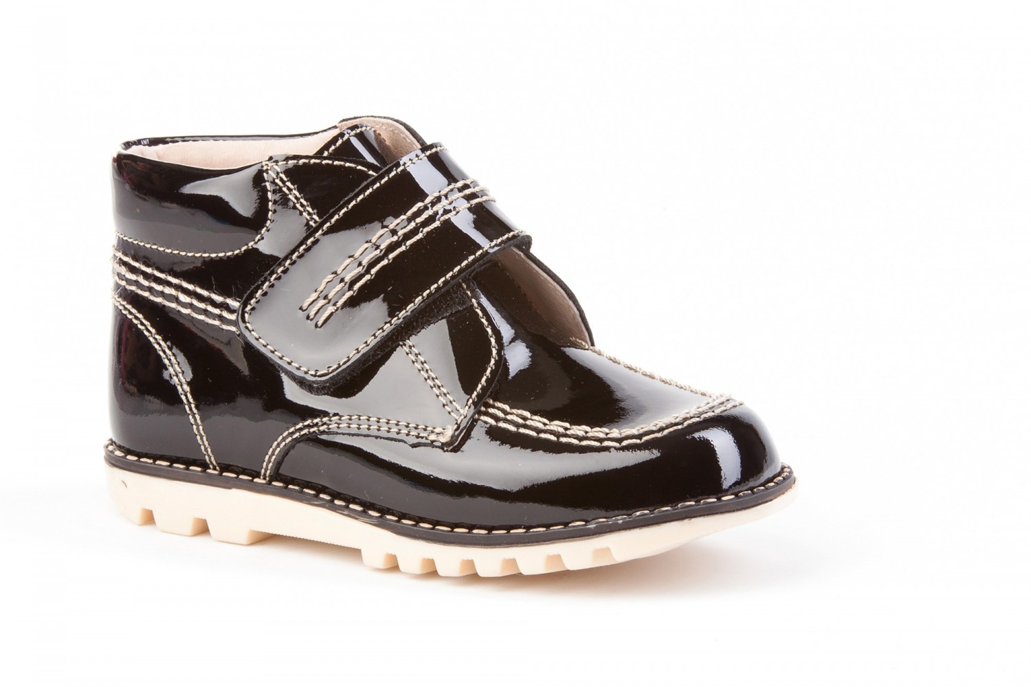 BOTA VELCRO ANGELITOS NEGRO