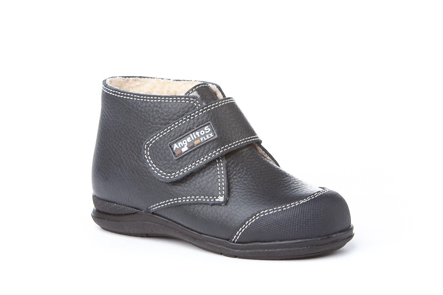 BOTA VELCRO AZUL MARINO ANGELITOS