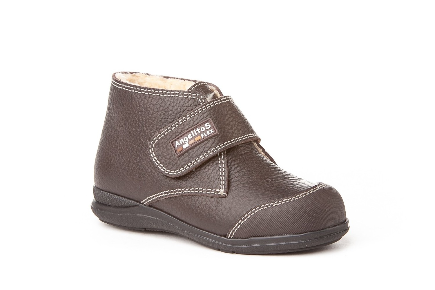 BOTA VELCRO ANGELITOS CHOCOLATE