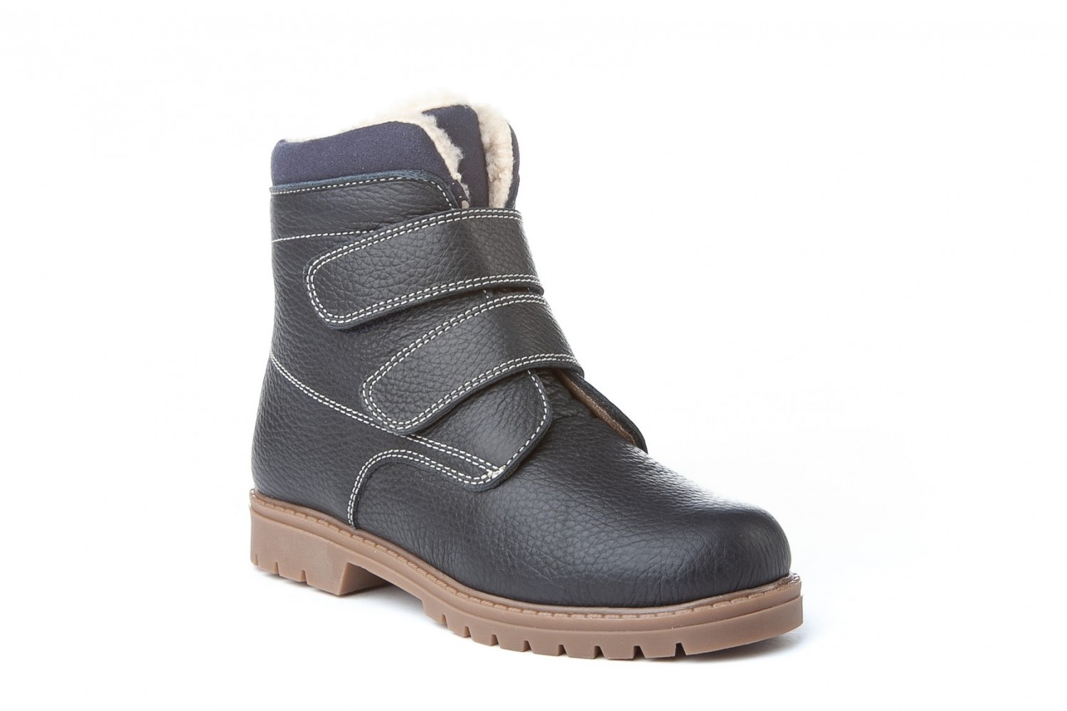 BOTA VELCRO ANGELITOS AZULA MARINO