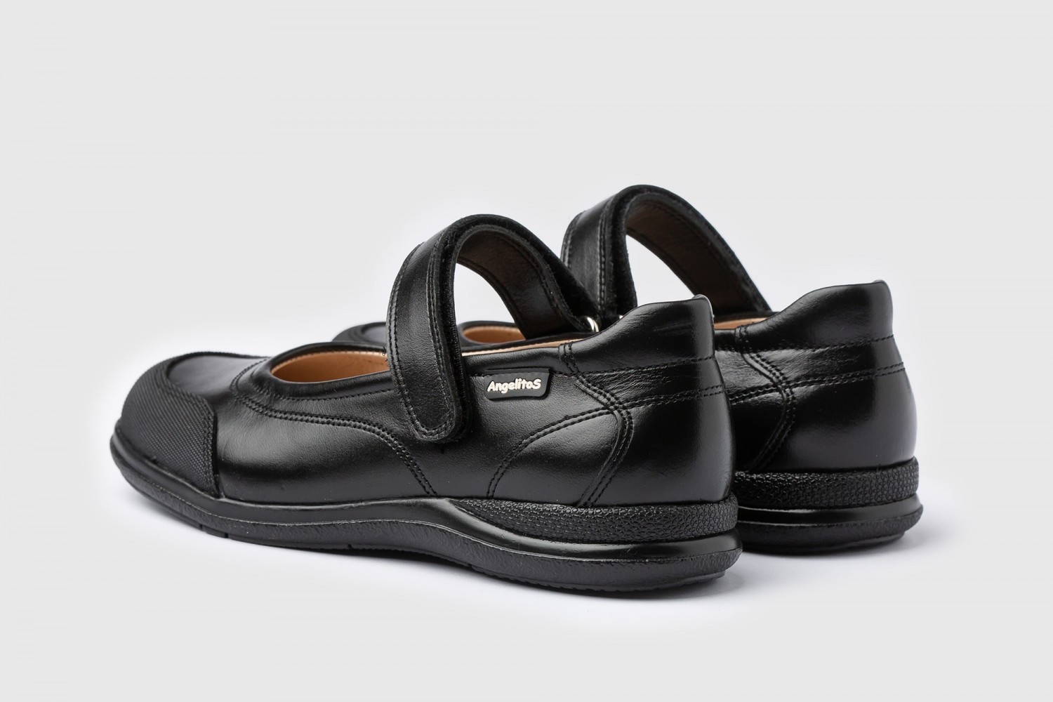 BAILARINA NEGRO COLEGIAL NAPA VELCRO