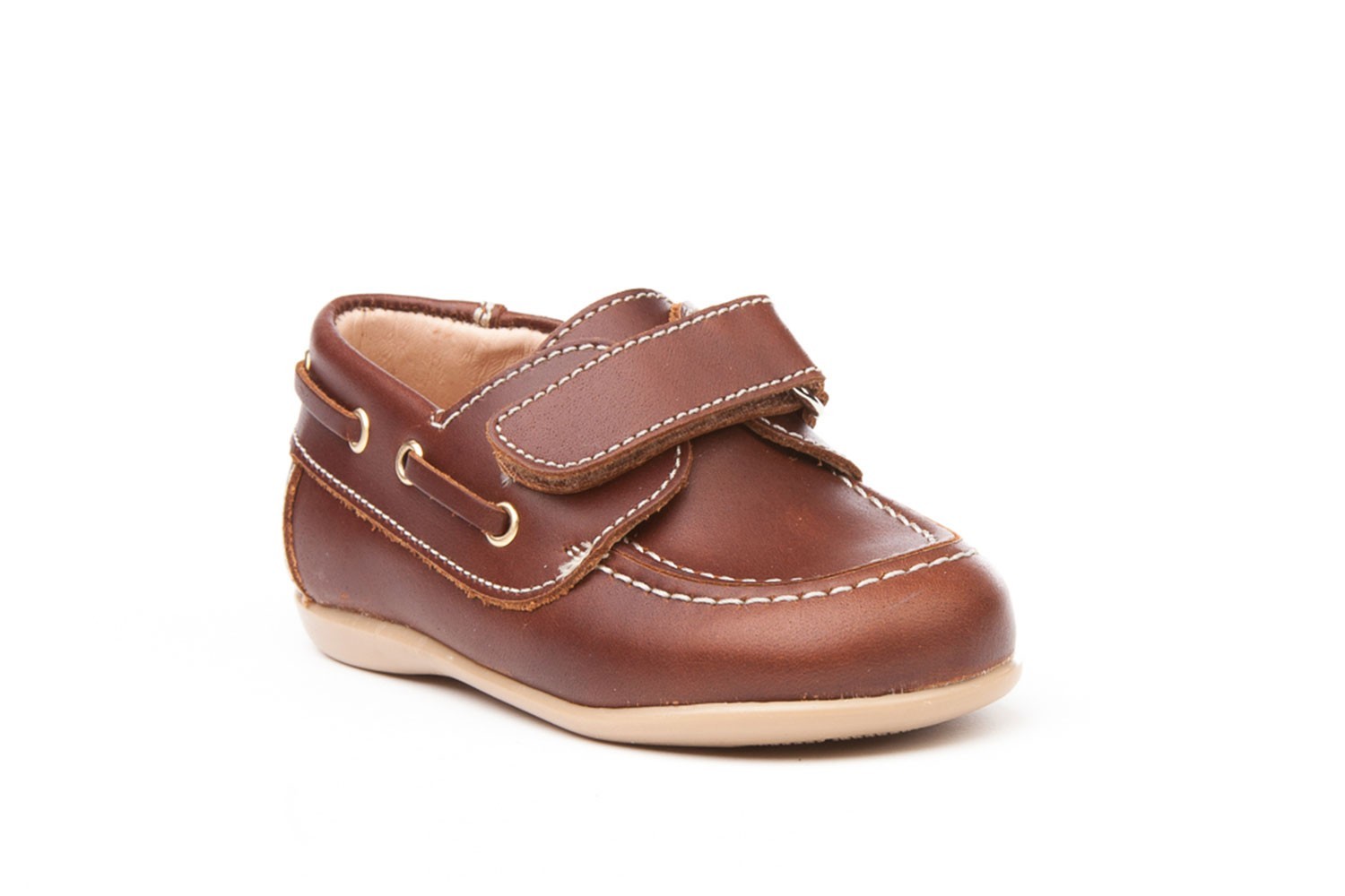ANGELITOS NÁUTICO DE NIÑO EN PIEL CON VELCRO CUERO