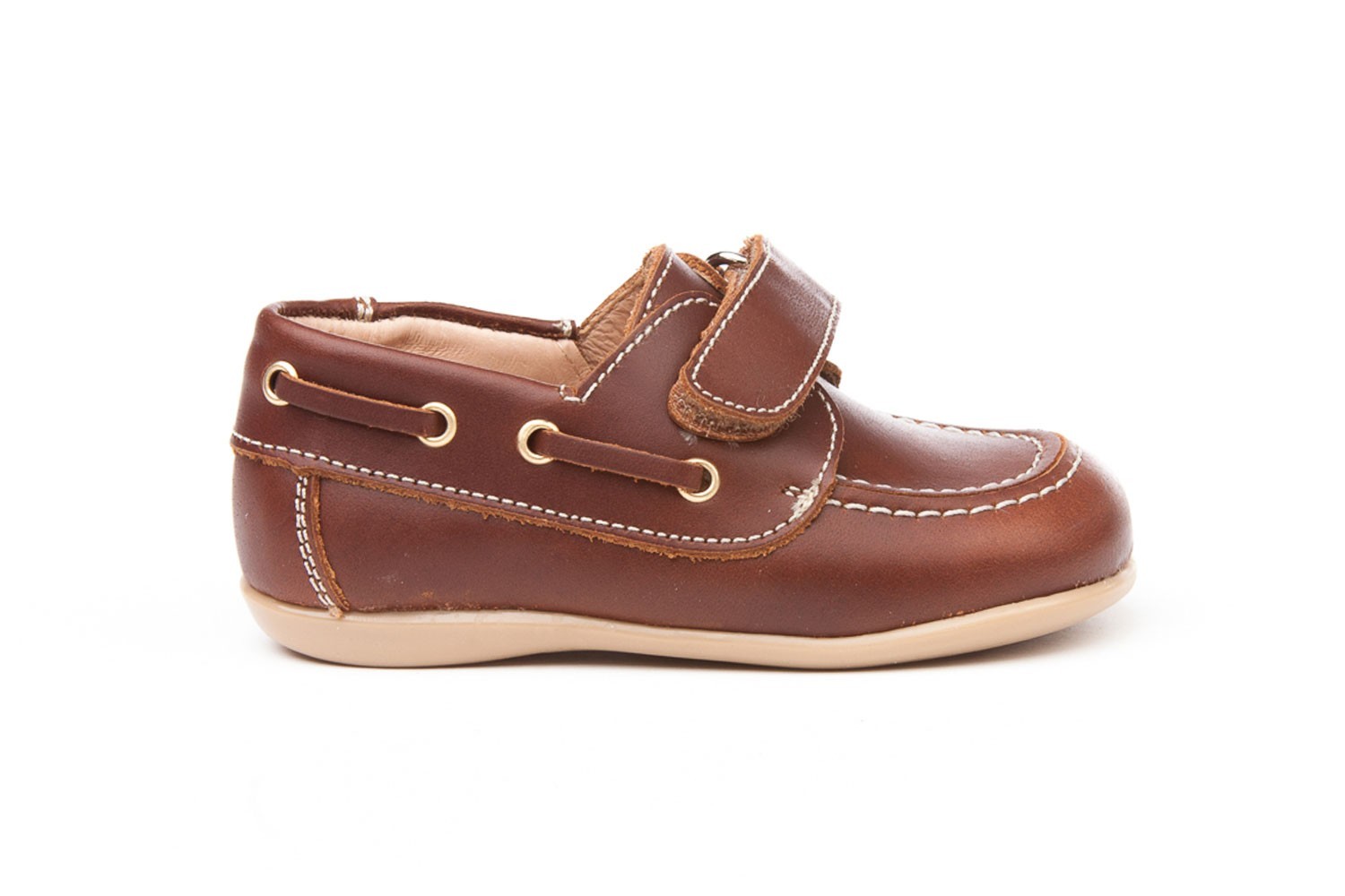ANGELITOS NÁUTICO DE NIÑO EN PIEL CON VELCRO CUERO