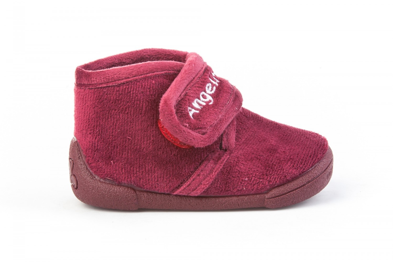 ZAPATILLA VELCRO ANGELITOS BURDEOS