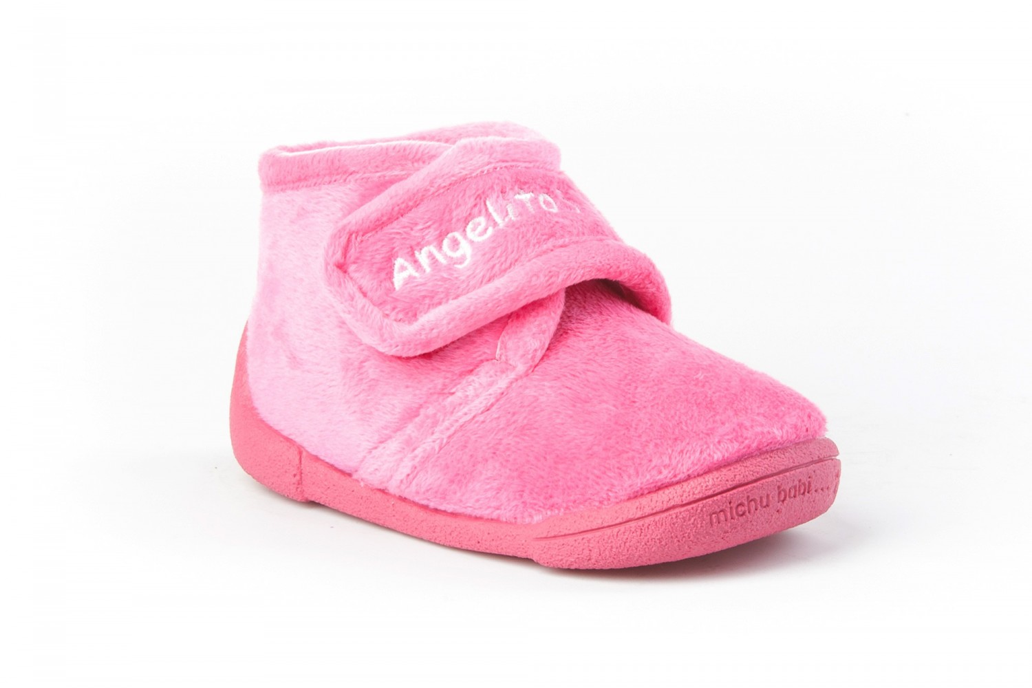 ZAPATILLA VELCRO ANGELITOS FUXIA