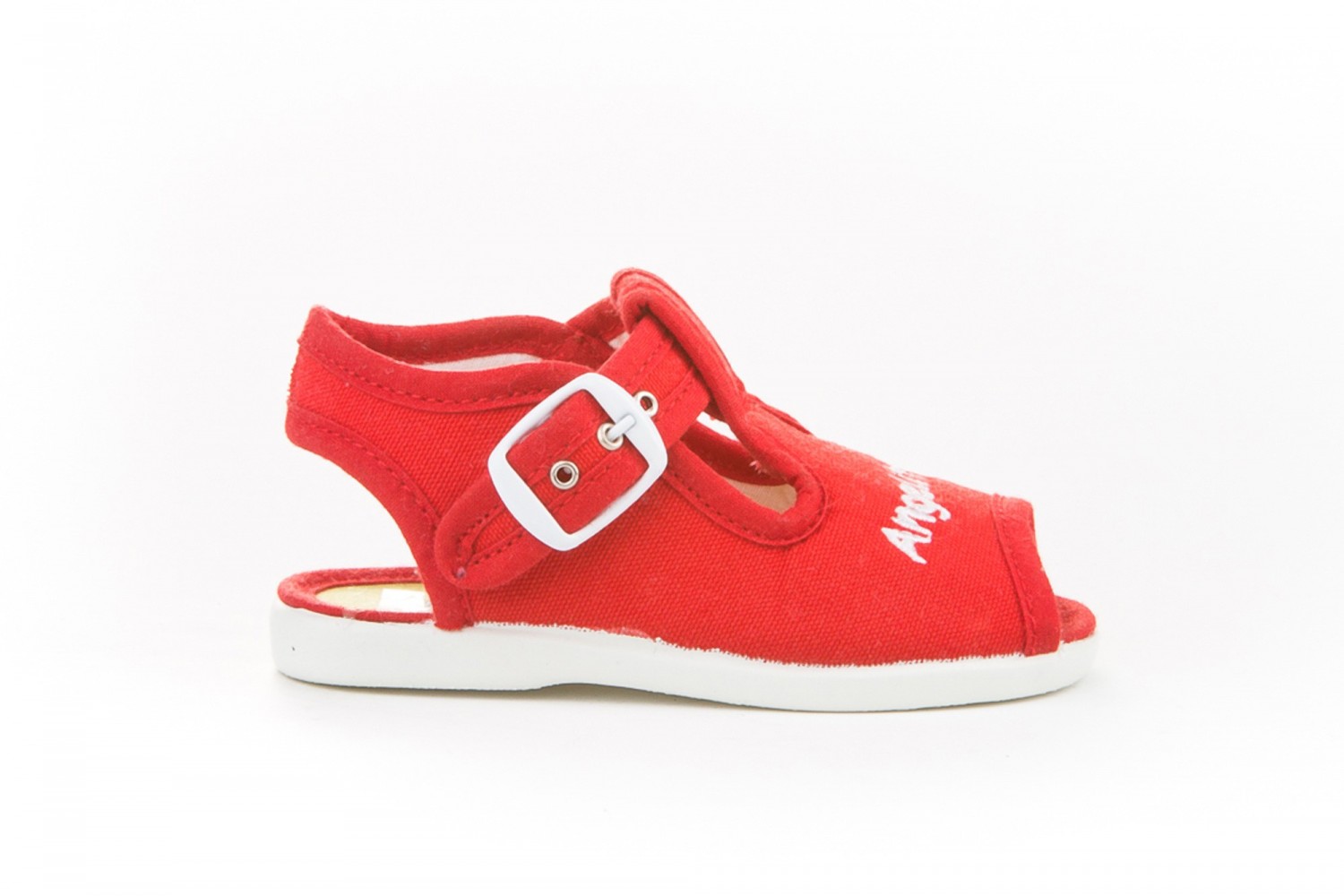 ANGELITOS SANDALIA DE NIÑO LONA ROJA