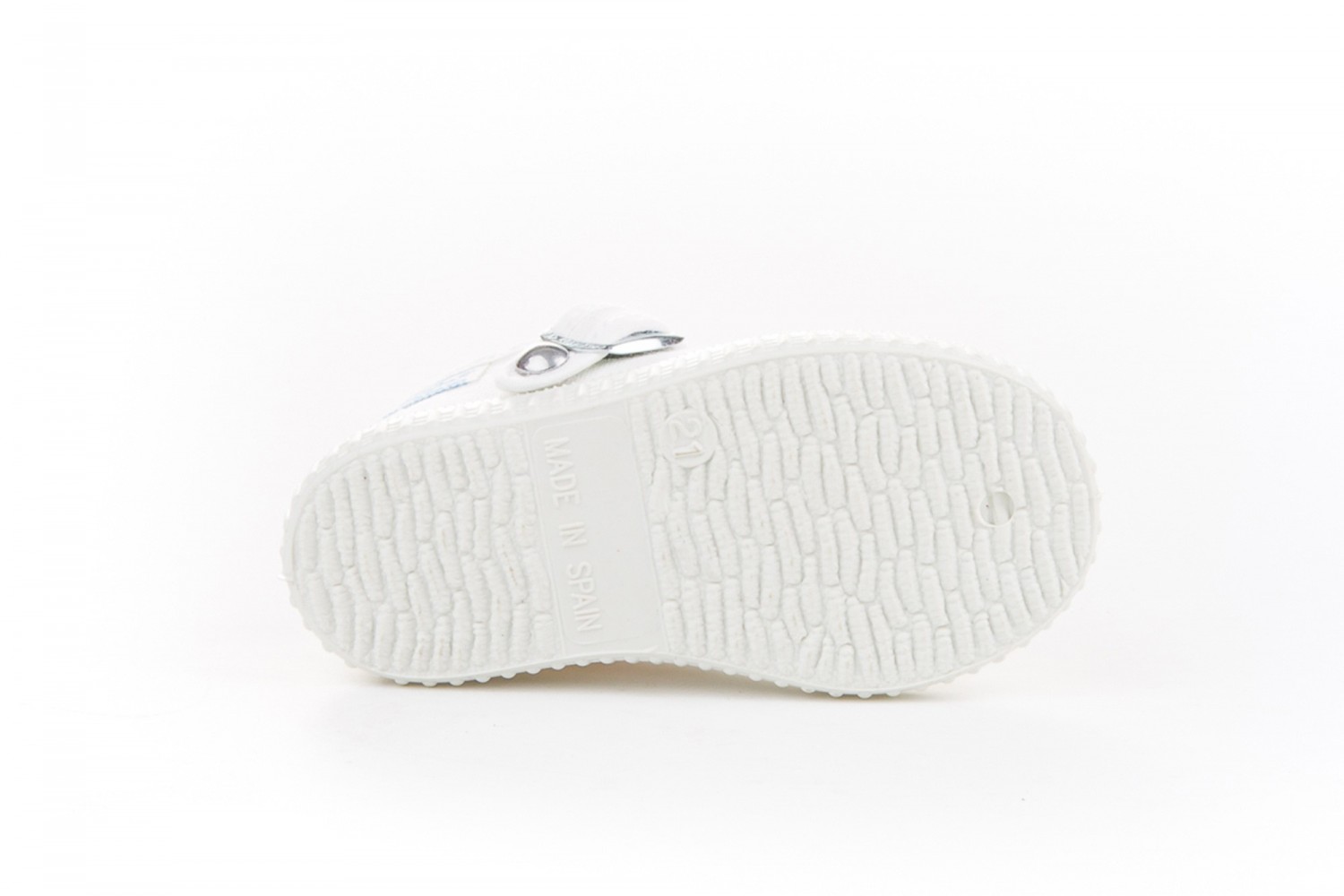 Zapatillas de lona tipo pepito en color blanco, de Victoria - Calzaditos
