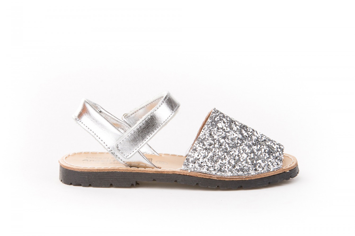 MENORQUINA VELCRO ANGELITOS PLATA