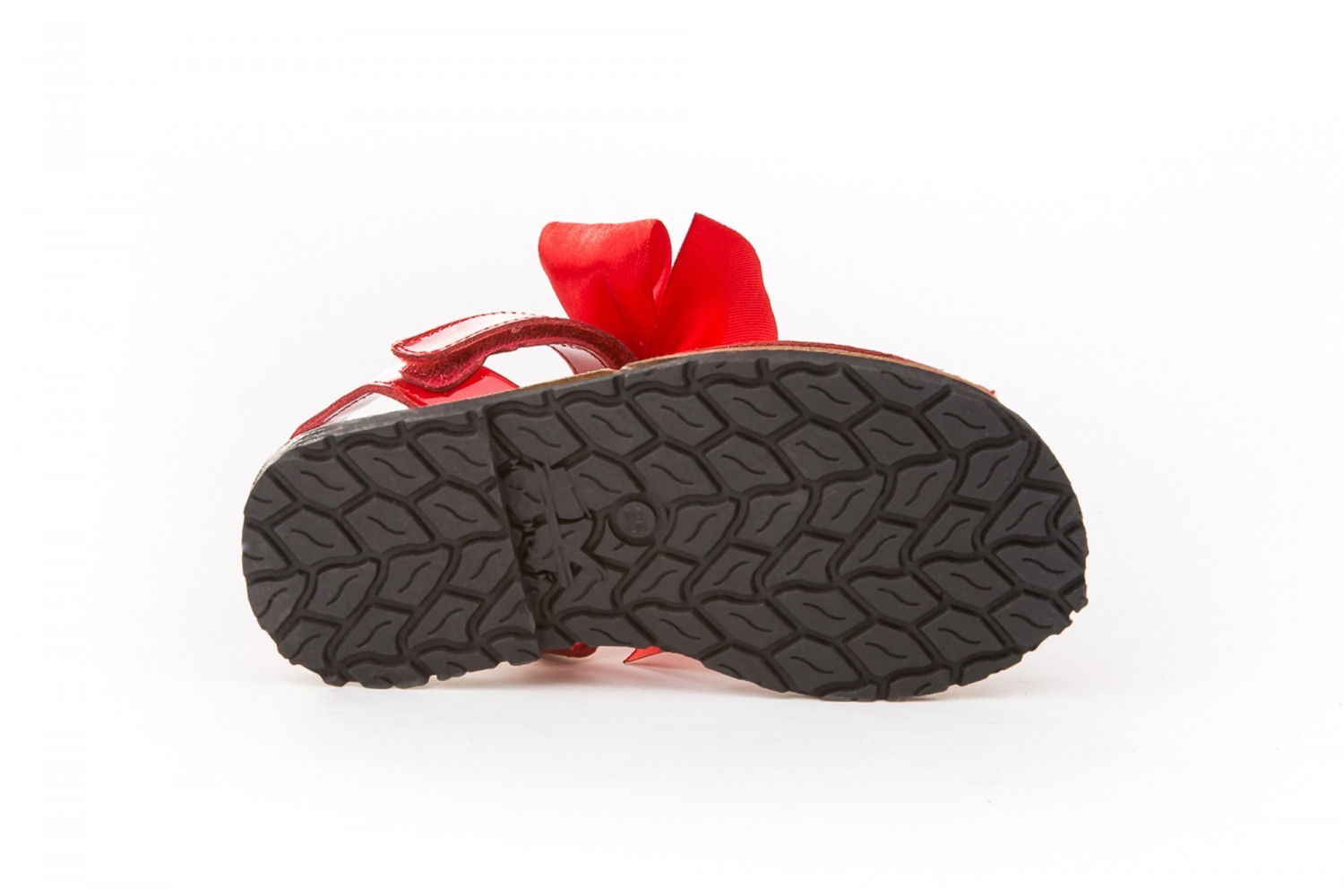 MENORQUINA ROJO CHAROL VELCRO ANGELITOS
