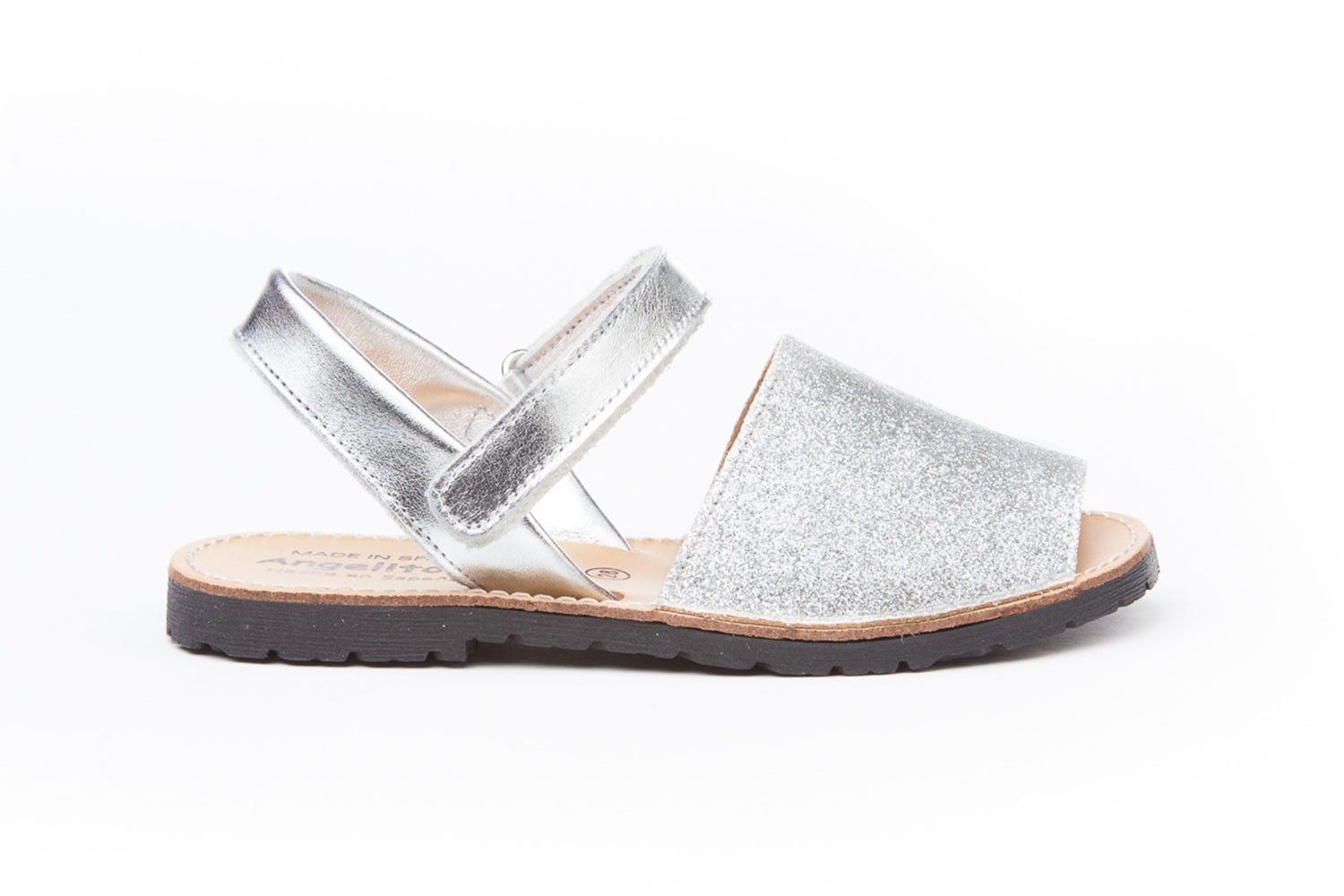 MENORQUINA VELCRO ANGELITOS PLATA
