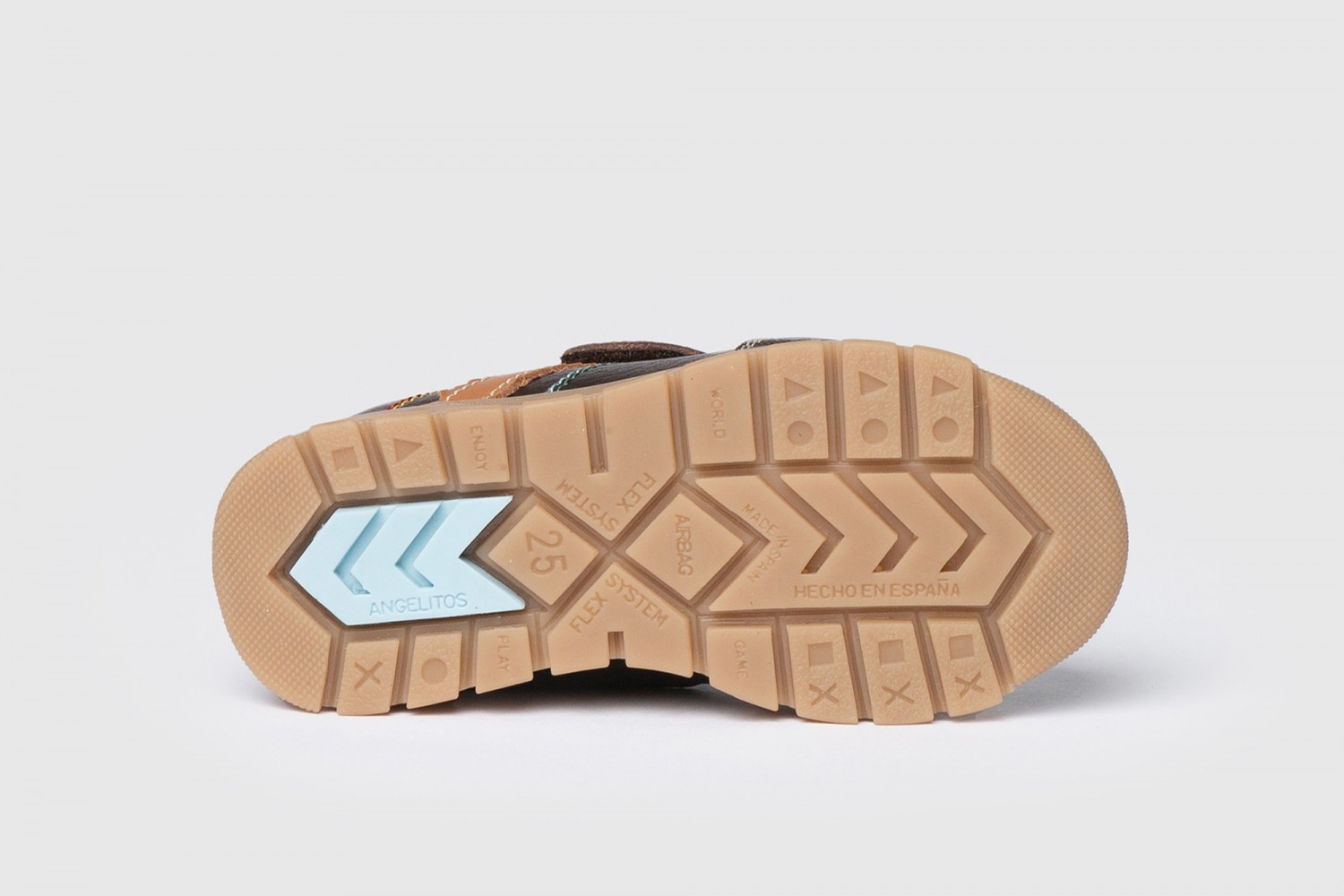 BOTA VELCRO ANGELITOS CHOCOLATE