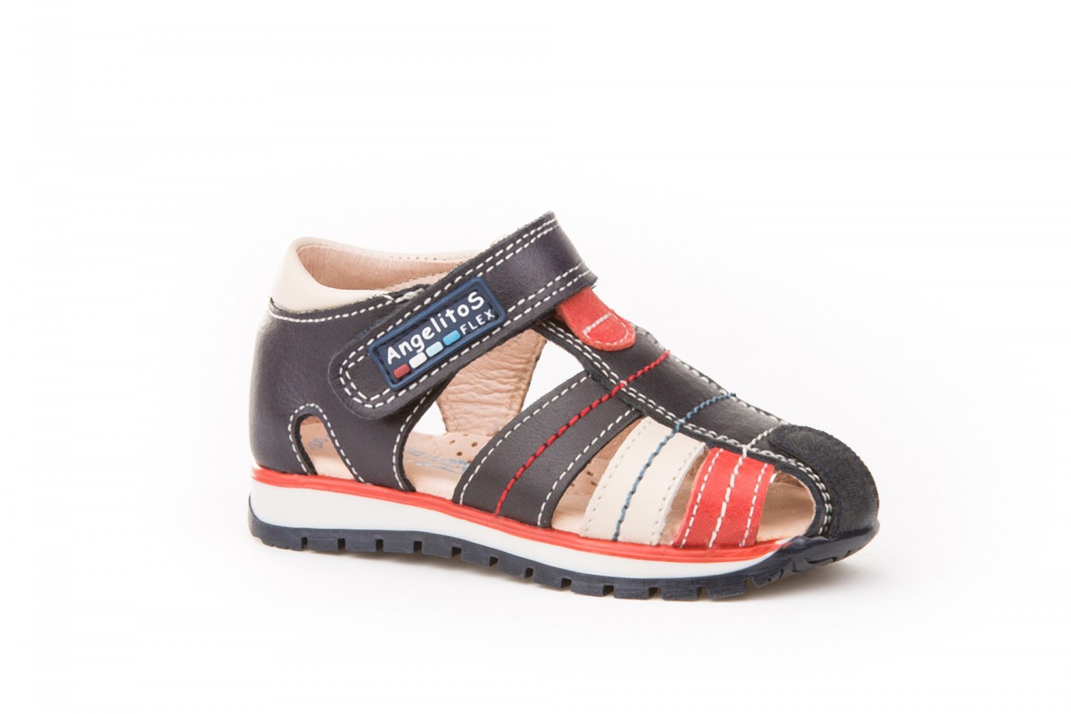 SANDALIA VELCRO NIÑO ANGELITOS MARINO