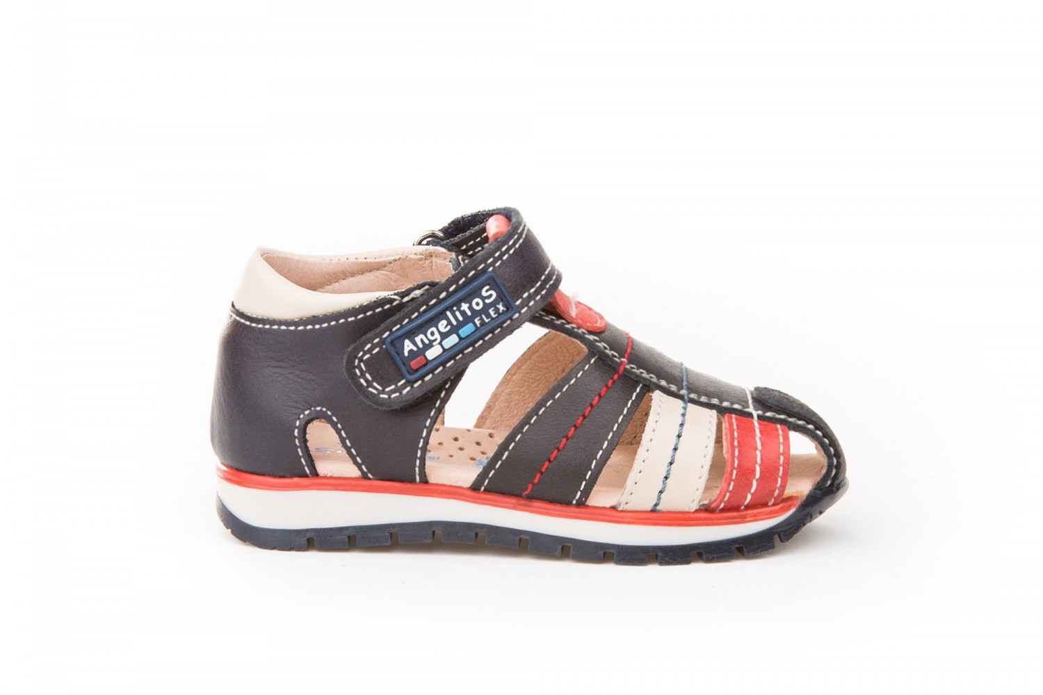 SANDALIA VELCRO NIÑO ANGELITOS MARINO