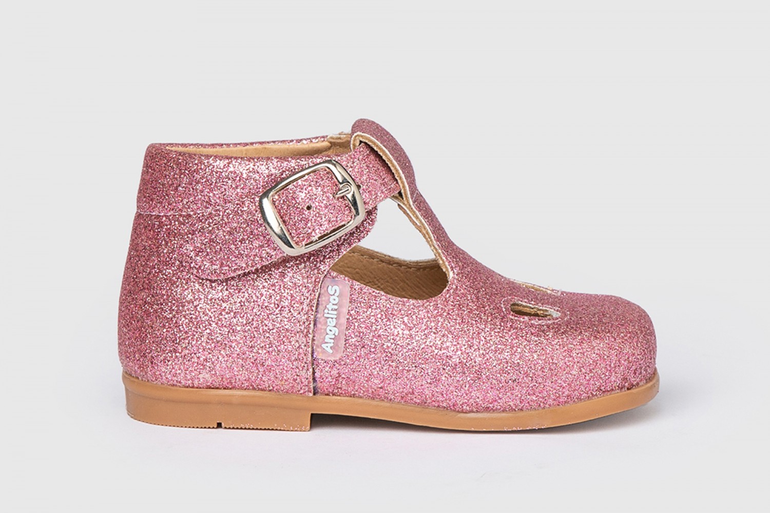 PEPITO HEBILLA MINI GLITTER ANGELITOS ROSA