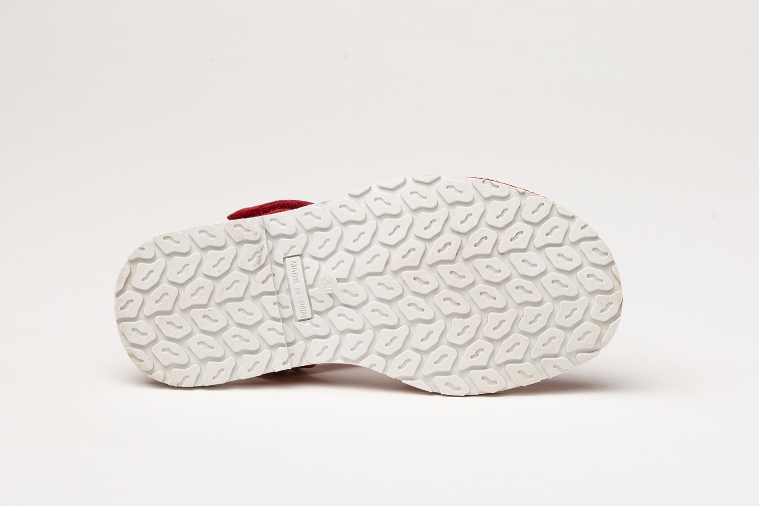 MENORQUINA VELCRO NAPA ANGELITOS "GEL-MEMORY FOAM" ROJO