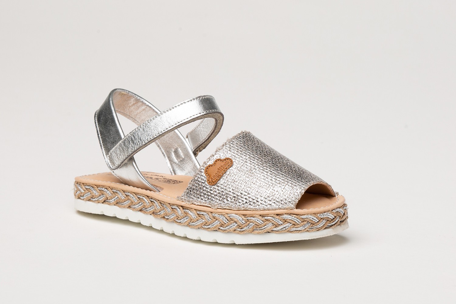 MENORQUINA VELCRO SACO METALIZADO ANGELITOS "GEL-MEMORY FOAM" PLATA