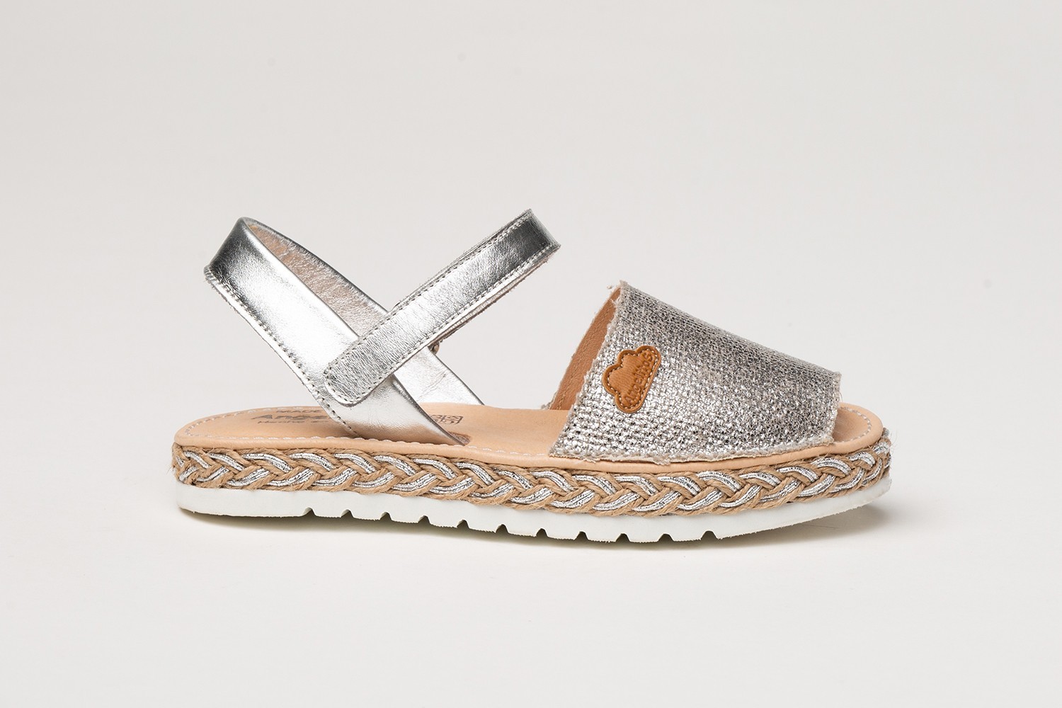 MENORQUINA VELCRO SACO METALIZADO ANGELITOS "GEL-MEMORY FOAM" PLATA