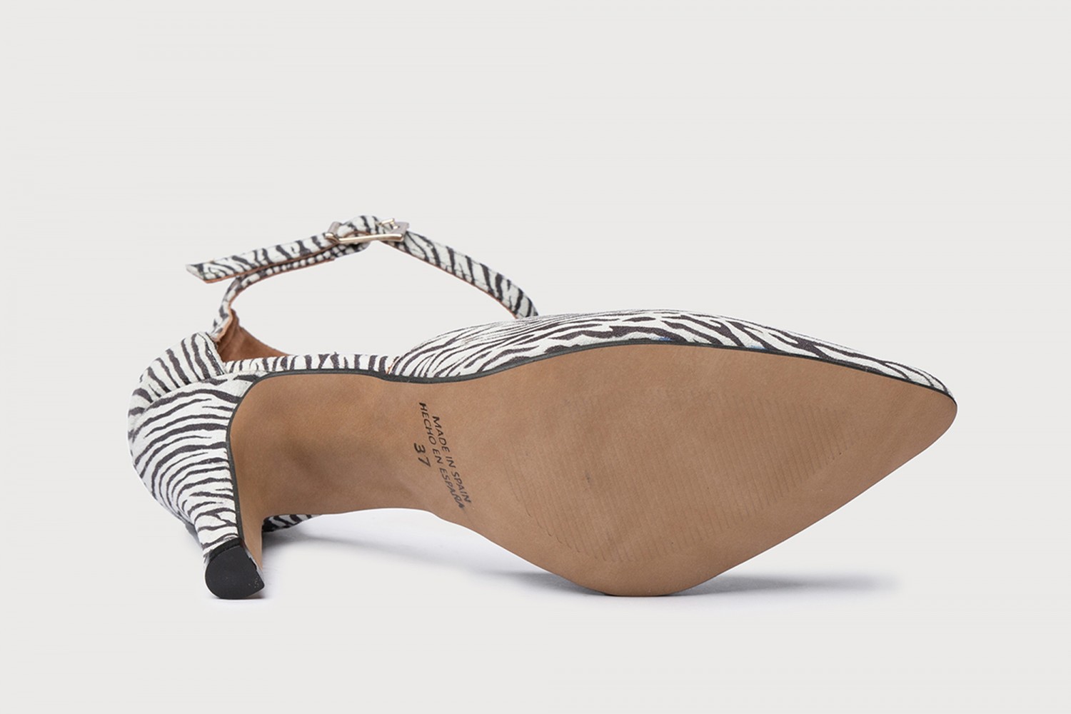 ZAPATO SALÓN CEBRA PULSERA EVA MAÑAS 8.5 CM "GEL-MEMORY FOAM"
