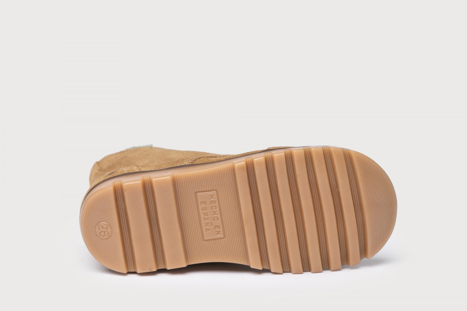 BOTAS TAUPE CORDONES ANTE AFELPADO ANGELITOS