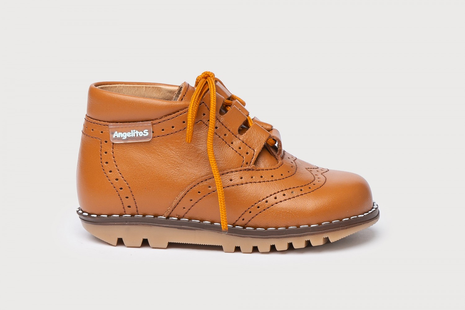 INGLESITA CUERO BOTA NAPA CORDONES ANGELITOS