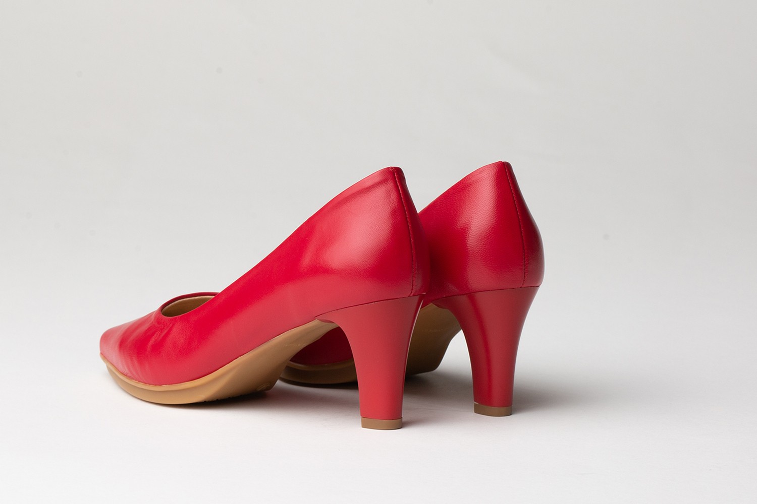 ZAPATO SALÓN ROJO NAPA EVA MAÑAS 6.5 CM "GEL-MEMORY FOAM"