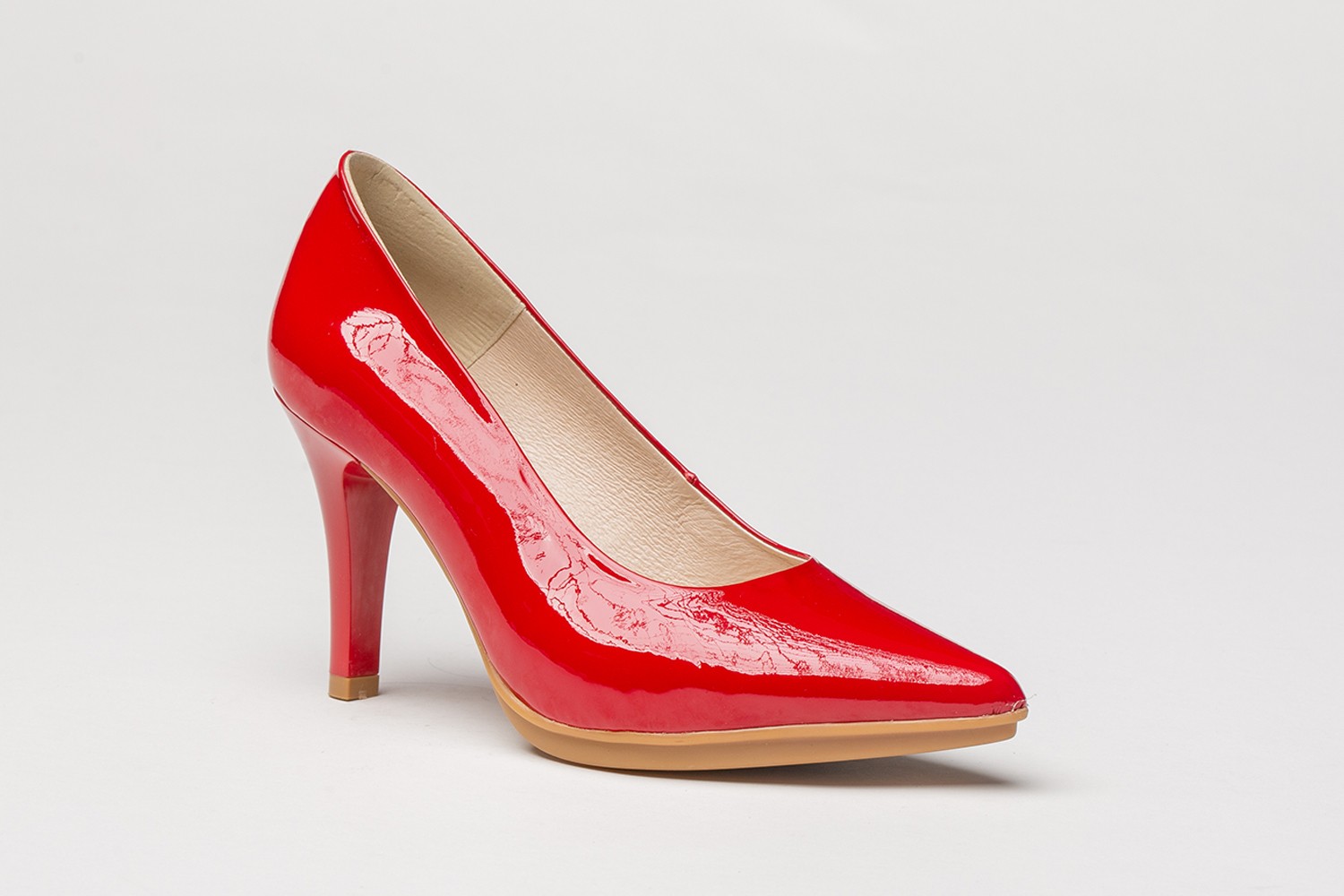 ZAPATO SALÓN ROJO CHAROL EVA MAÑAS 8.5 CM "GEL-MEMORY FOAM"