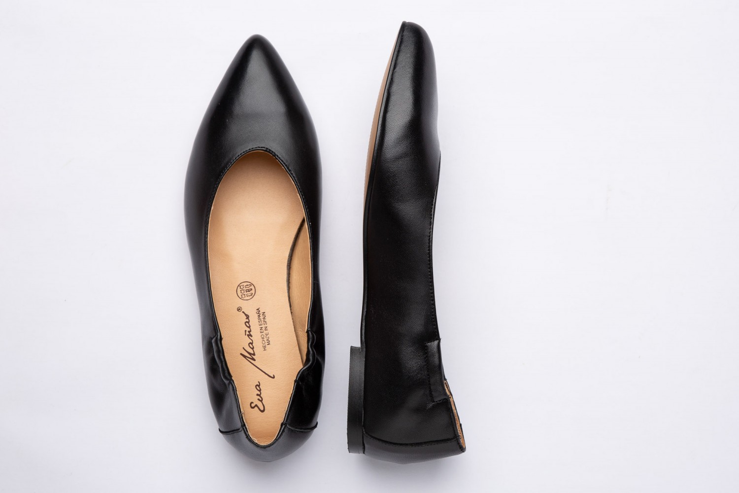 BAILARINAS NEGRO NAPA SOFT EVA MAÑAS "GEL-MEMORY FOAM"