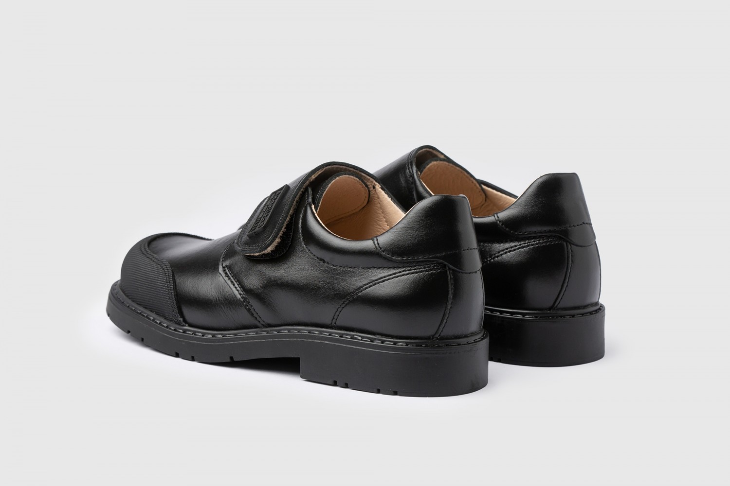 COLEGIAL NEGRO NIÑO VELCRO REFORZADO ANGELITOS