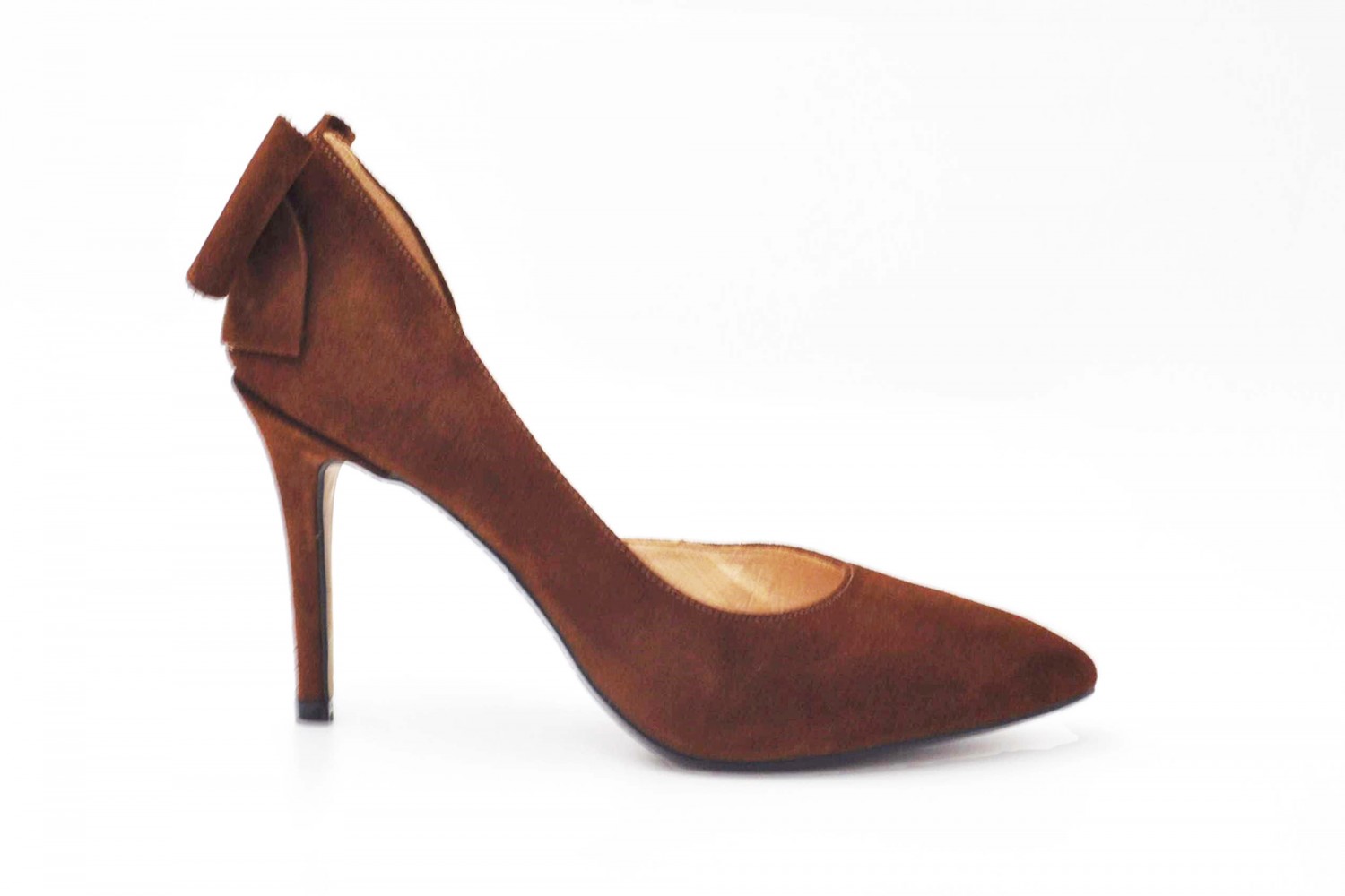 ZAPATO SALÓN CUERO ANTE MODELO LAZO EVA MAÑAS 9.5 CM "GEL-MEMORY FOAM"