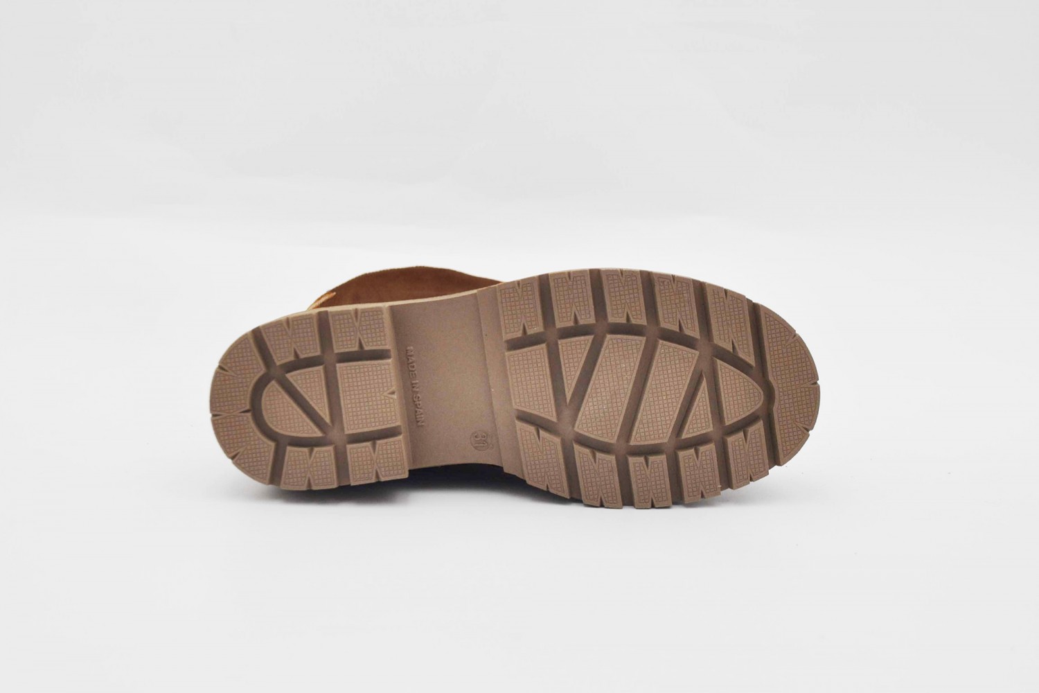 BOTA CAMPERA MARRÓN ANTE AFELPADO ANGELITOS 4 CM "TEX-NATURE GEL-MEMORY"