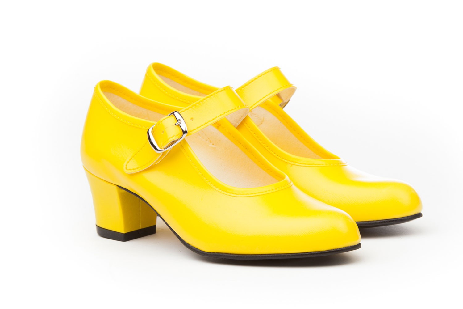 ZAPATO FLAMENCA AMARILLO ANGELITOS