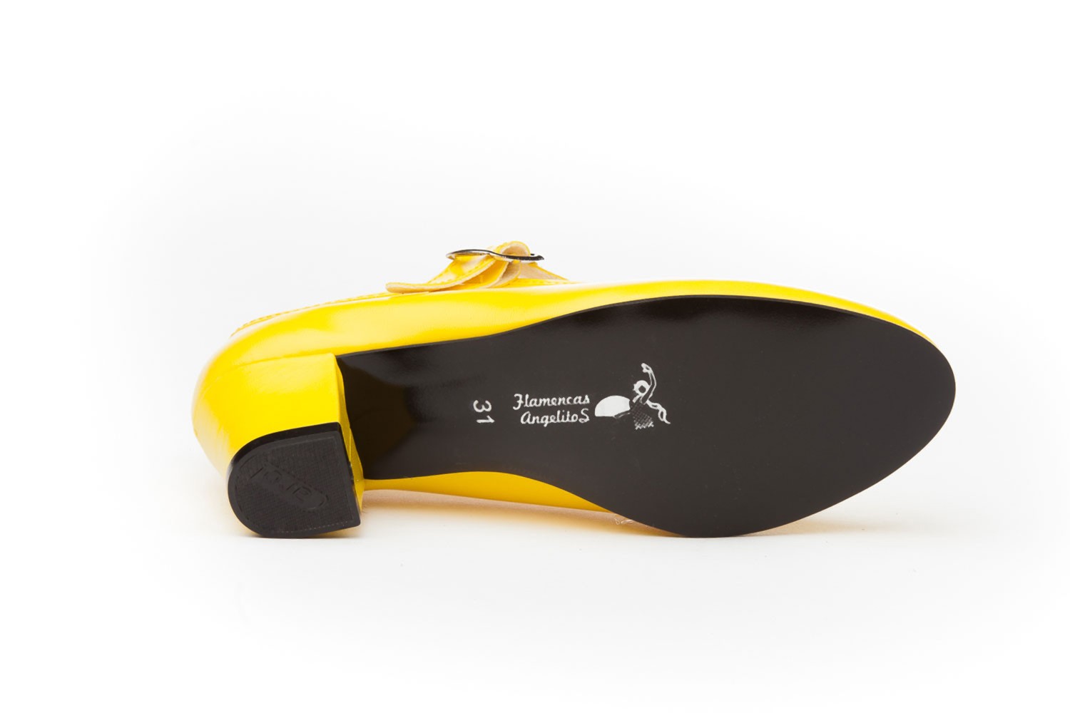 ZAPATO FLAMENCA AMARILLO ANGELITOS