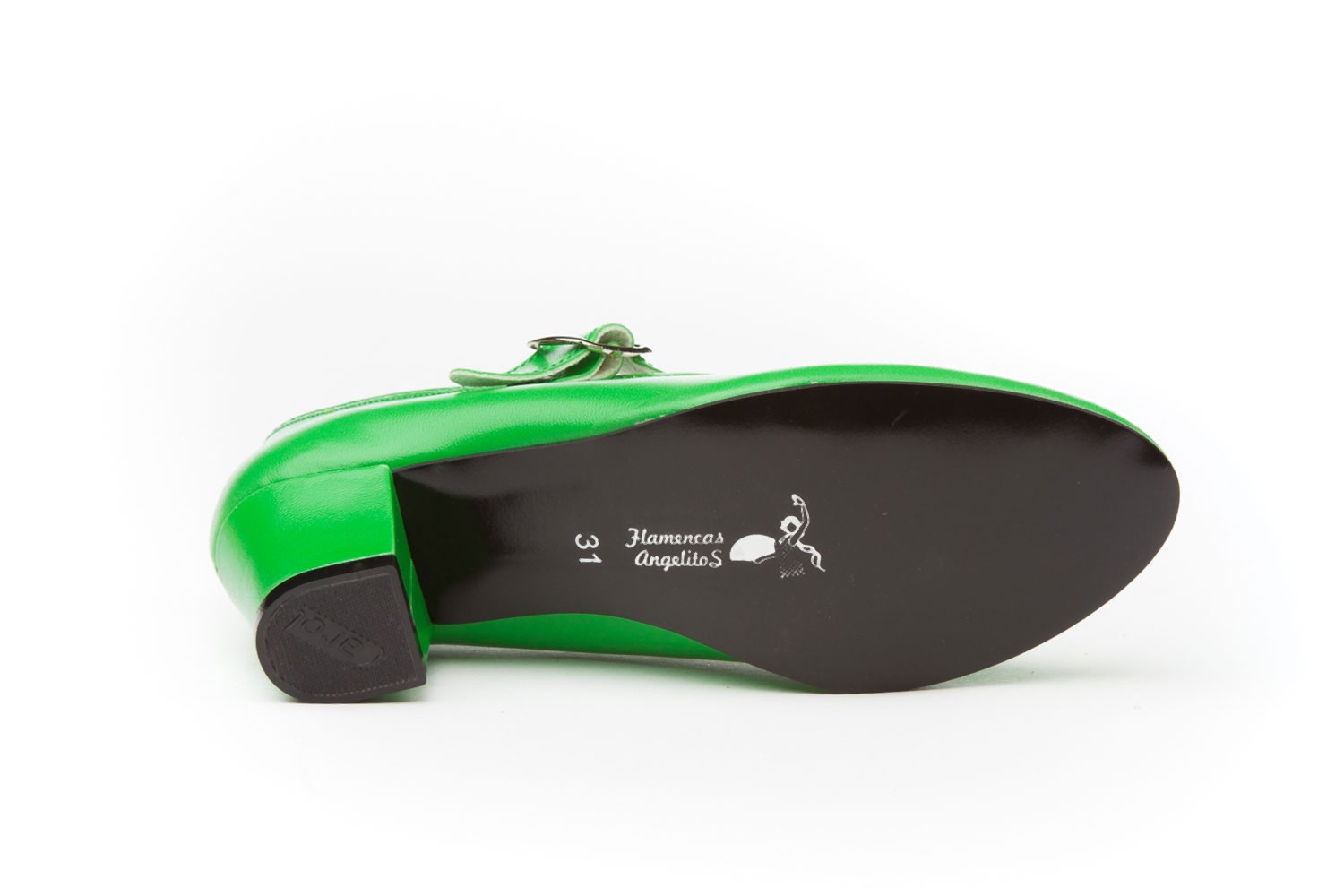 ZAPATO FLAMENCA VERDE ANGELITOS
