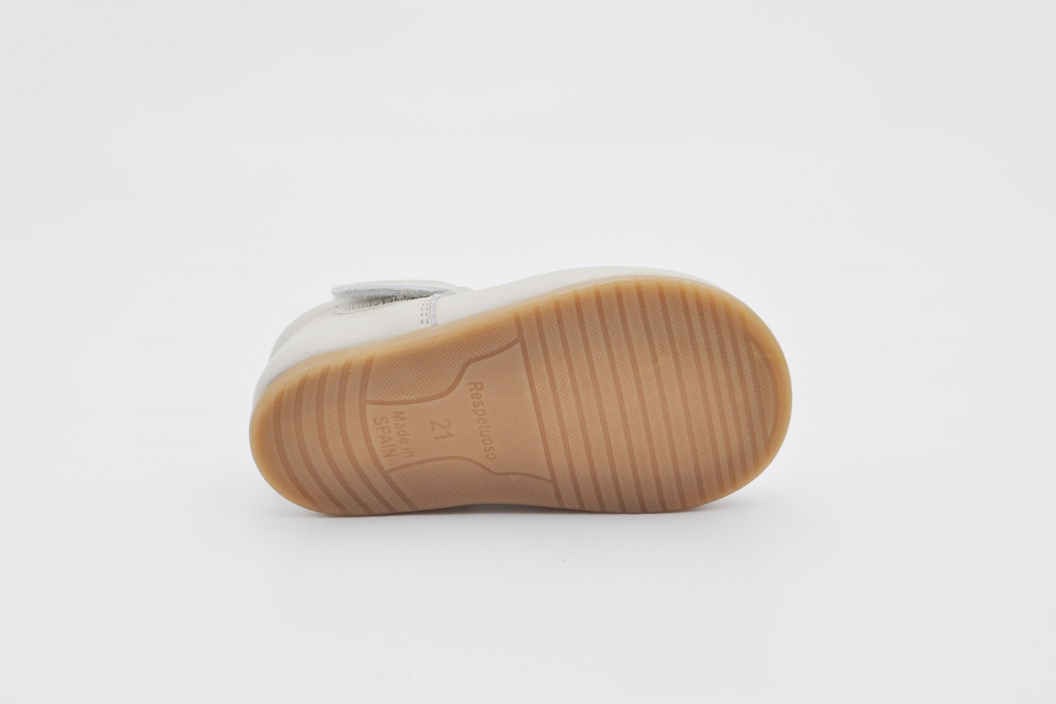 MERCEDITA BEIGE NAPA CALZADO RESPETUOSO VELCRO ANGELITOS SUELA DROP 0