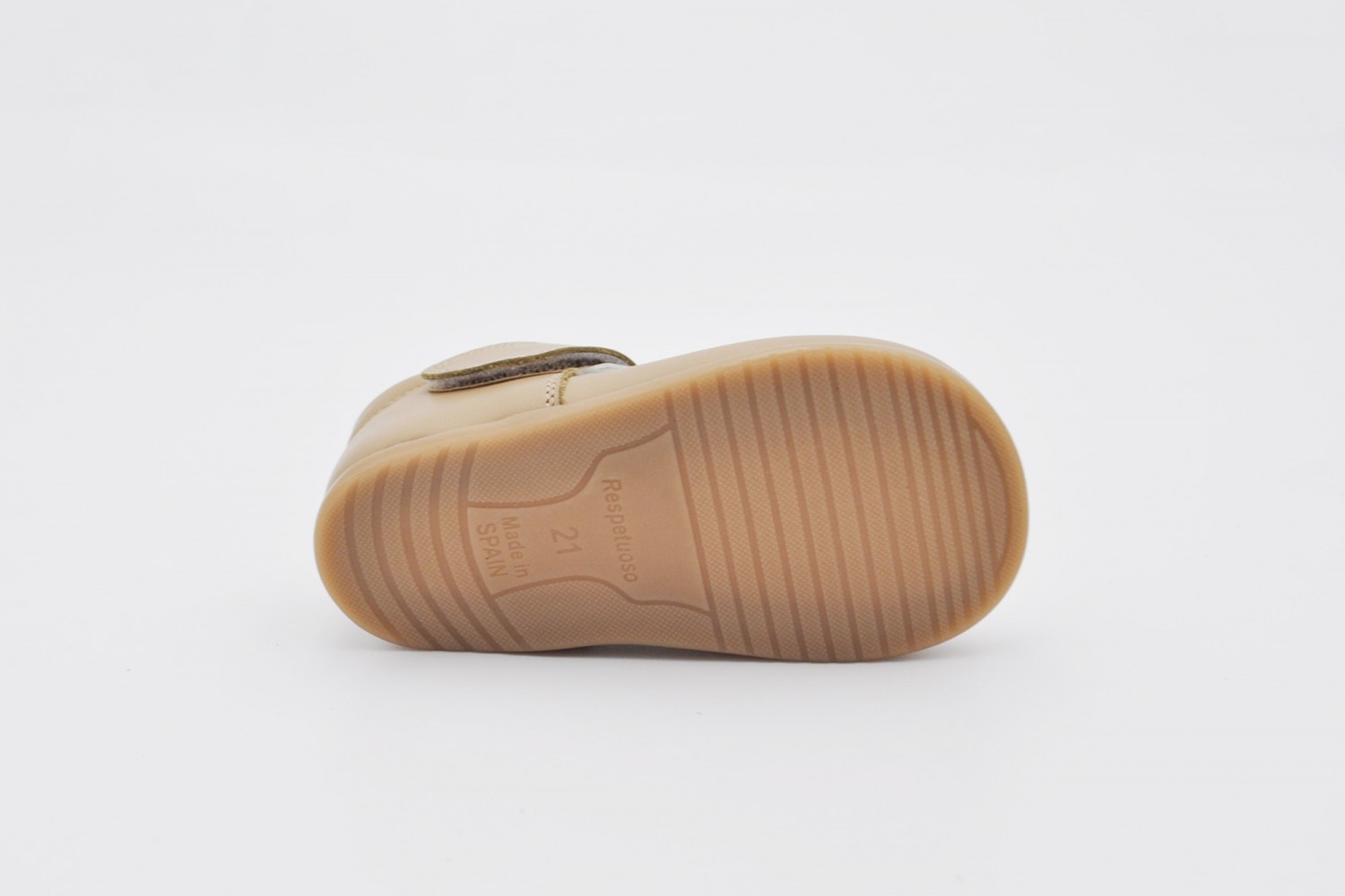 MERCEDITA CAMEL NAPA CALZADO RESPETUOSO VELCRO ANGELITOS SUELA DROP 0