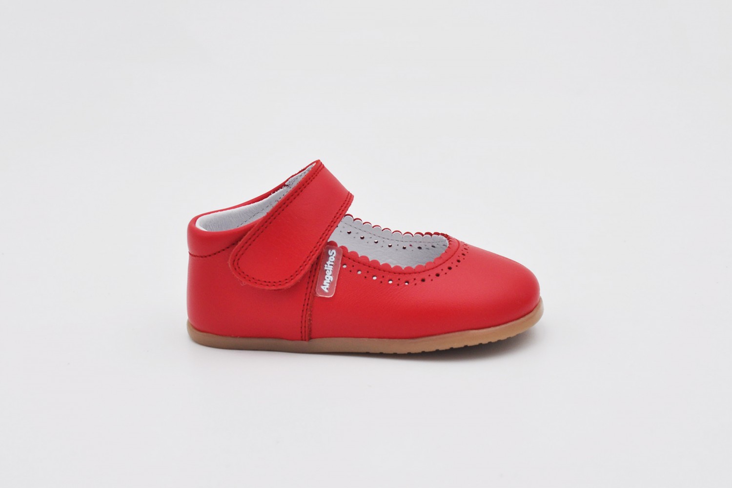 MERCEDITA ROJA NAPA CALZADO RESPETUOSO VELCRO ANGELITOS SUELA DROP 0
