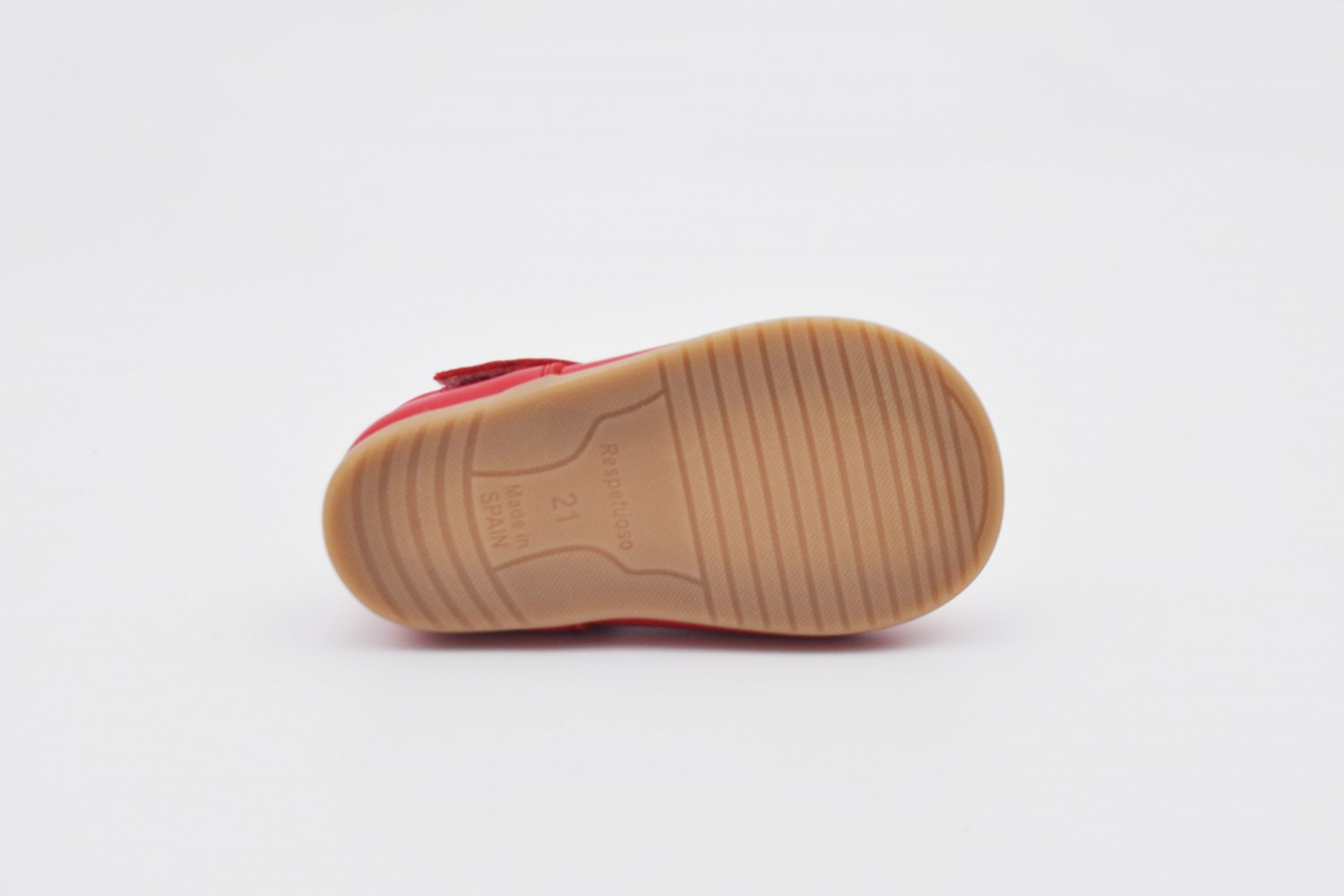 MERCEDITA ROJA NAPA CALZADO RESPETUOSO VELCRO ANGELITOS SUELA DROP 0