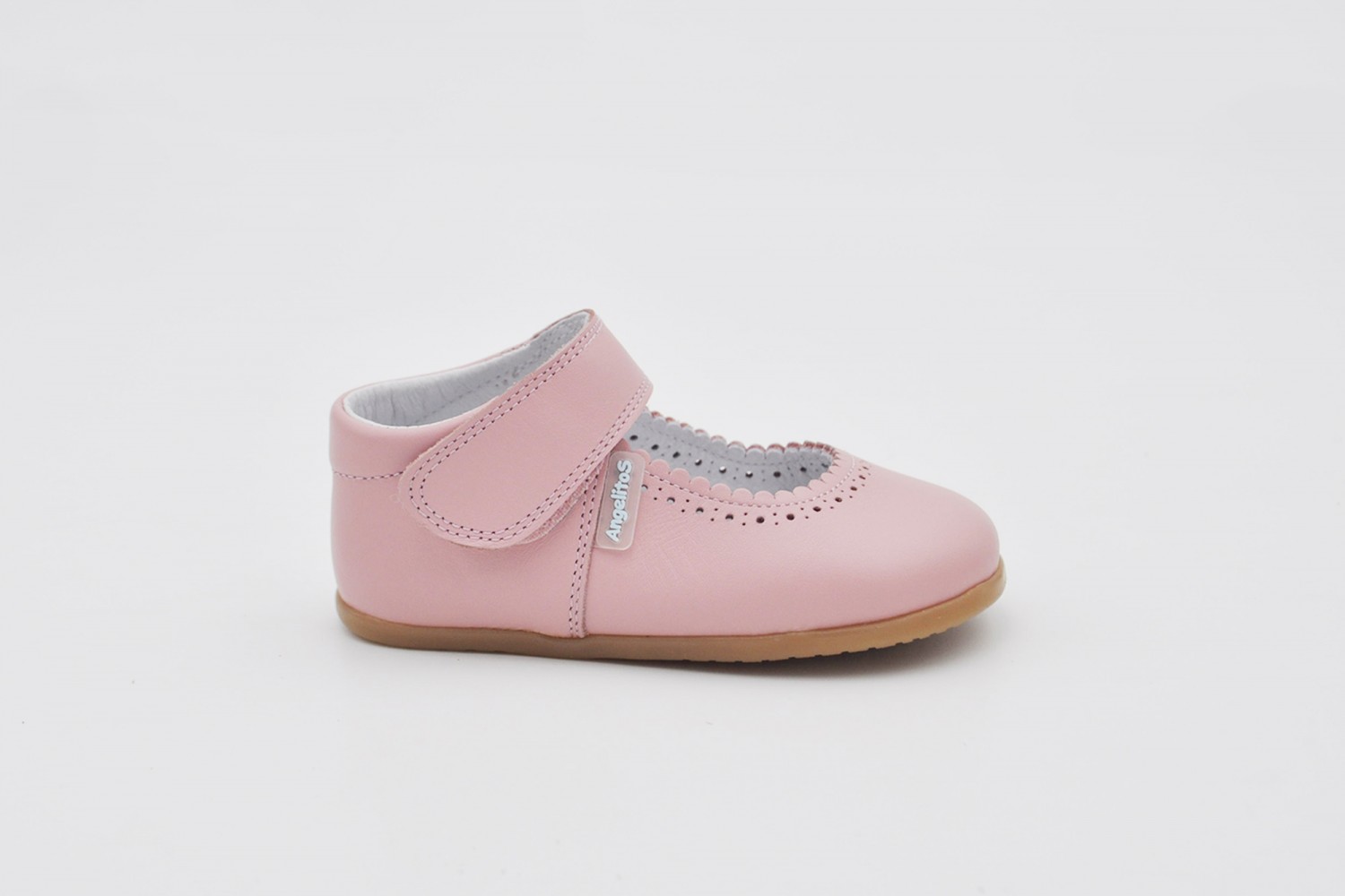 MERCEDITA ROSA NAPA CALZADO RESPETUOSO VELCRO ANGELITOS SUELA DROP 0